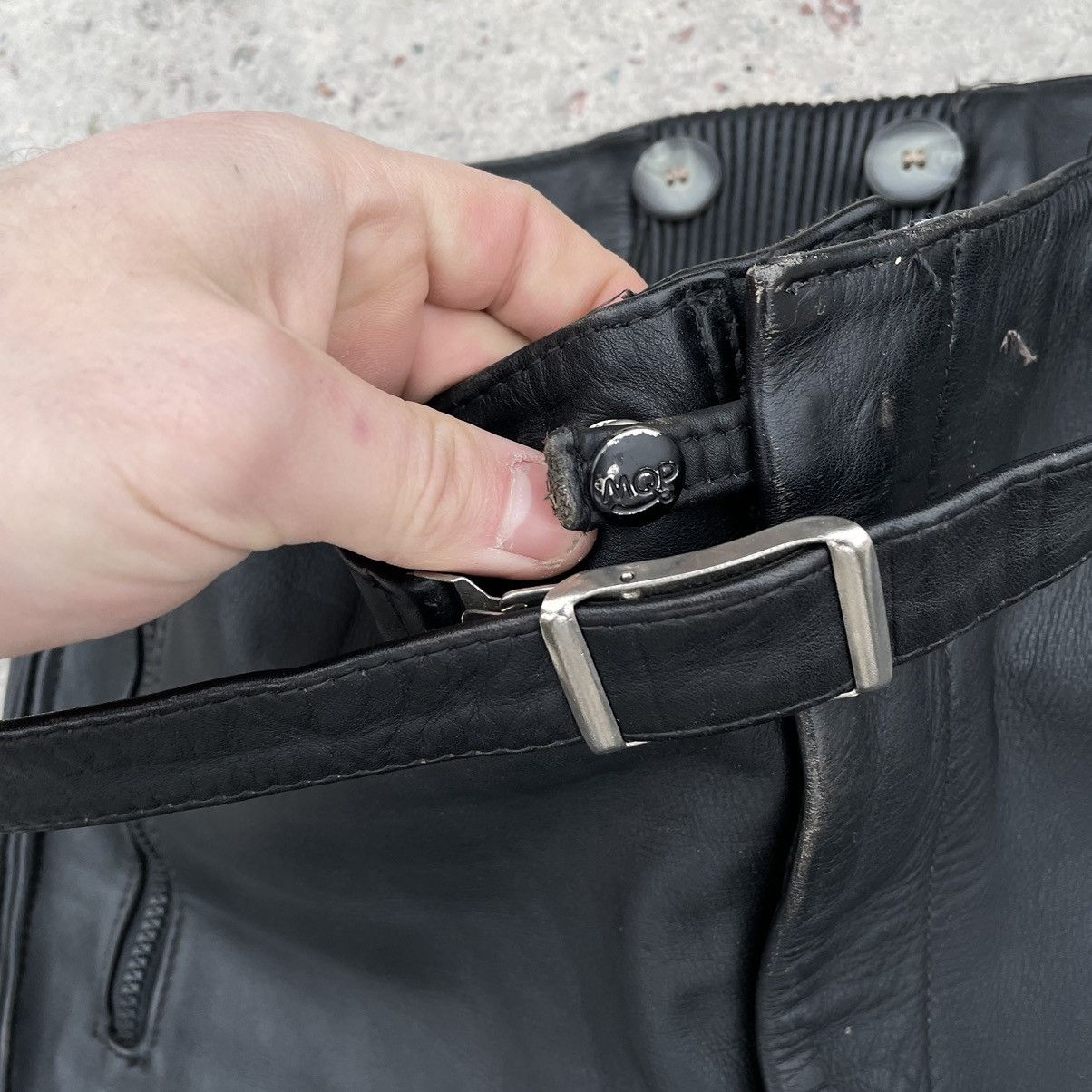 Vintage Moto Pants Real Leather Y2K 90s USA style