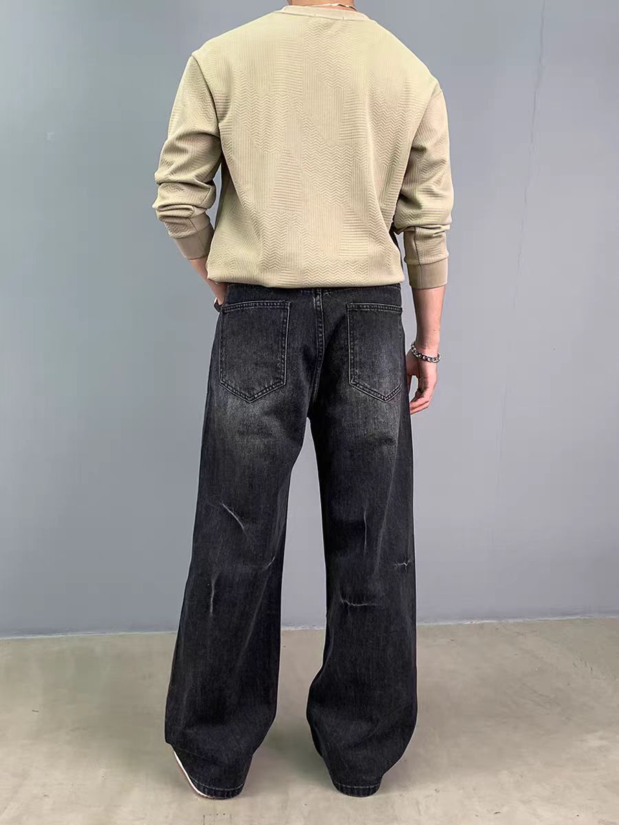 Japanese Brand × Vintage Black Spot Design Loose Casual Vintage Jeans Size US 34 / EU 50 - 4 Thumbnail