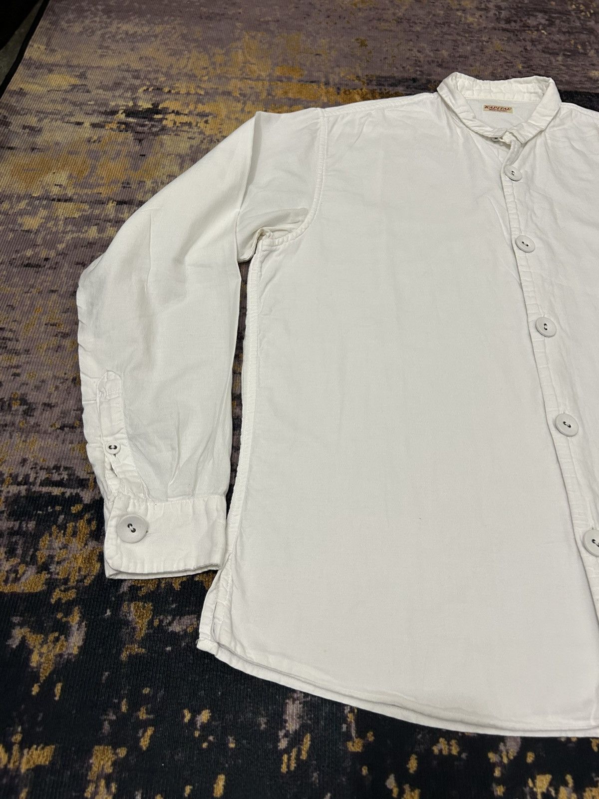Kapital Kapital Long Sleeve Big Button White Shirt Size US M / EU 48-50 / 2 - 5 Thumbnail