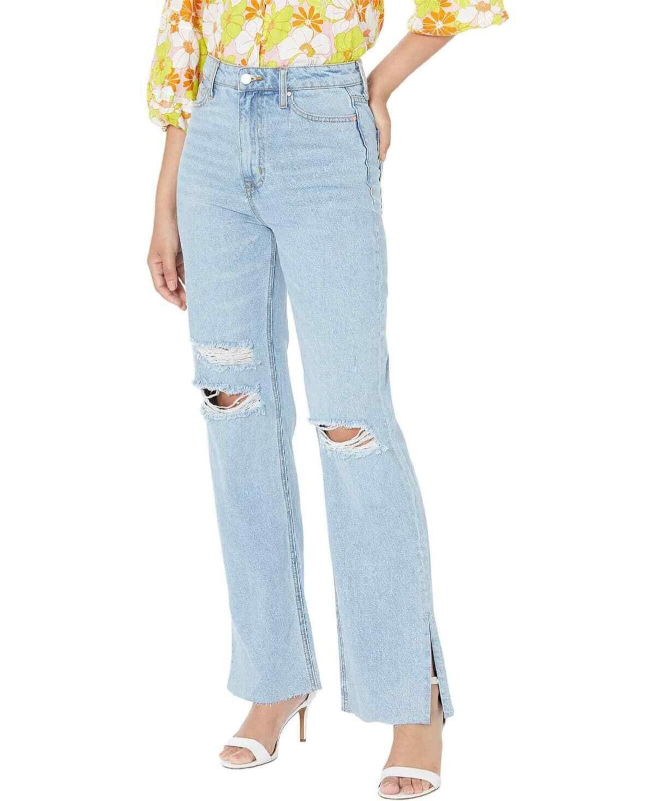 Sanctuary Sanctuary Flashback Cotton Wide-Leg Ripped Jeans - 29 - Blue Size 29" - 1 Preview