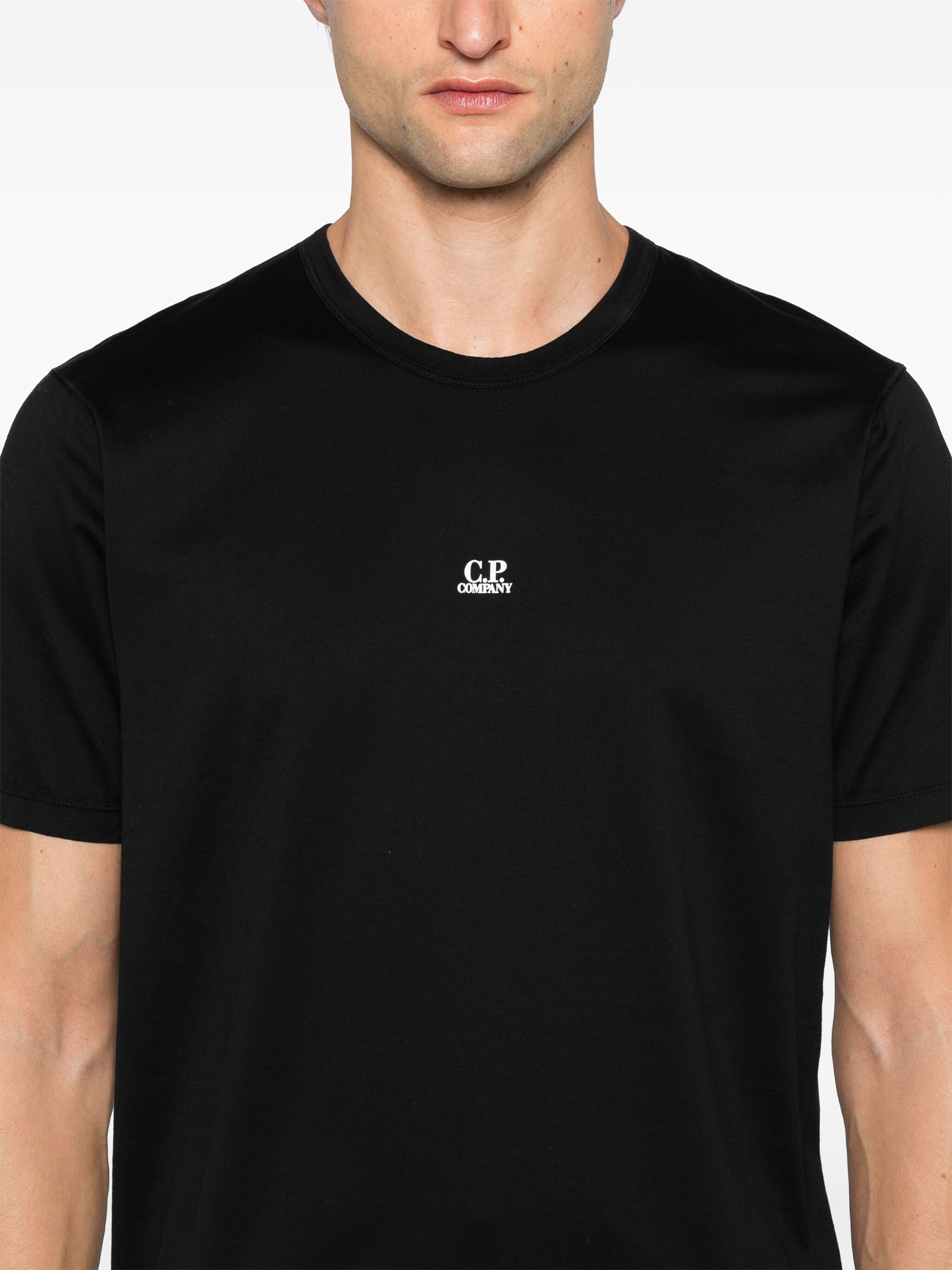 C.P. Company o1y1224 Logo Crewneck T-Shirt in Black Size US S / EU 44-46 / 1 - 5 Thumbnail