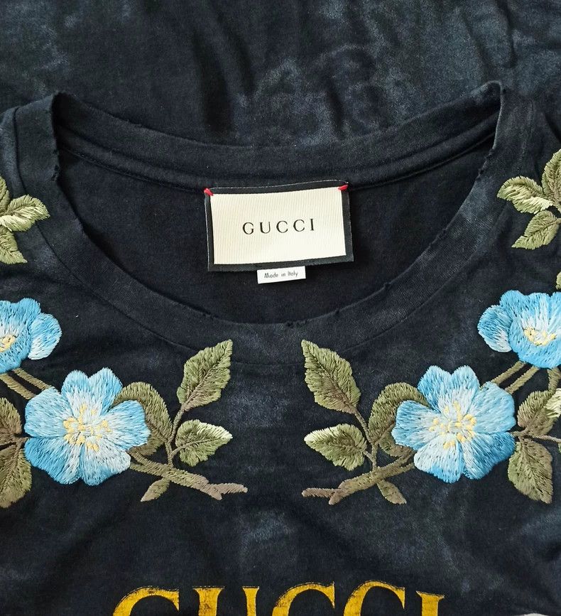 Gucci Gucci Rendering square floral embroidery short-sleeved T-s Size US S / EU 44-46 / 1 - 4 Thumbnail