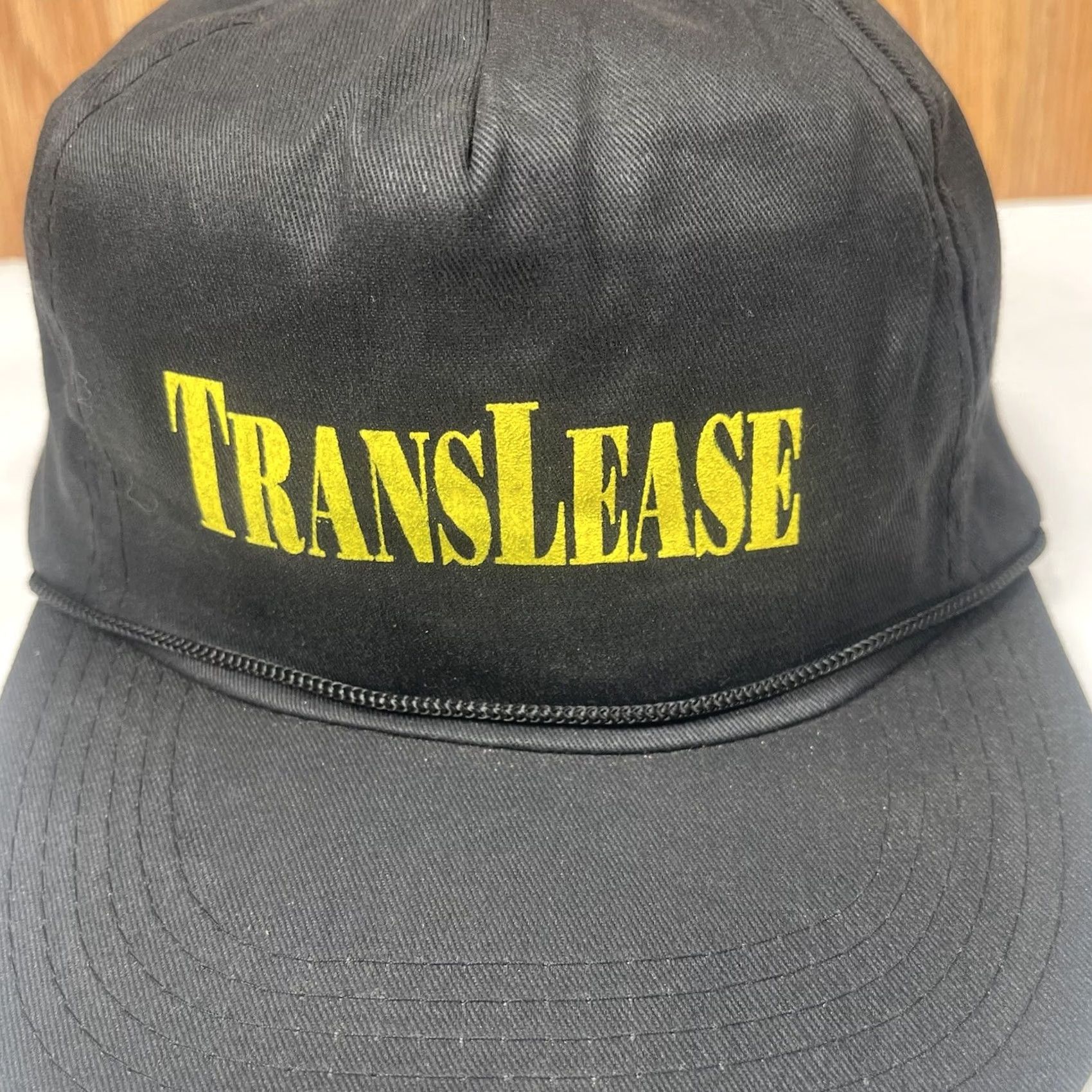 Roper VINTAGE Unbranded TransLease Rope SnapBack Trucker Hat Cap Black Adjustable Mens Size ONE SIZE - 3 Thumbnail