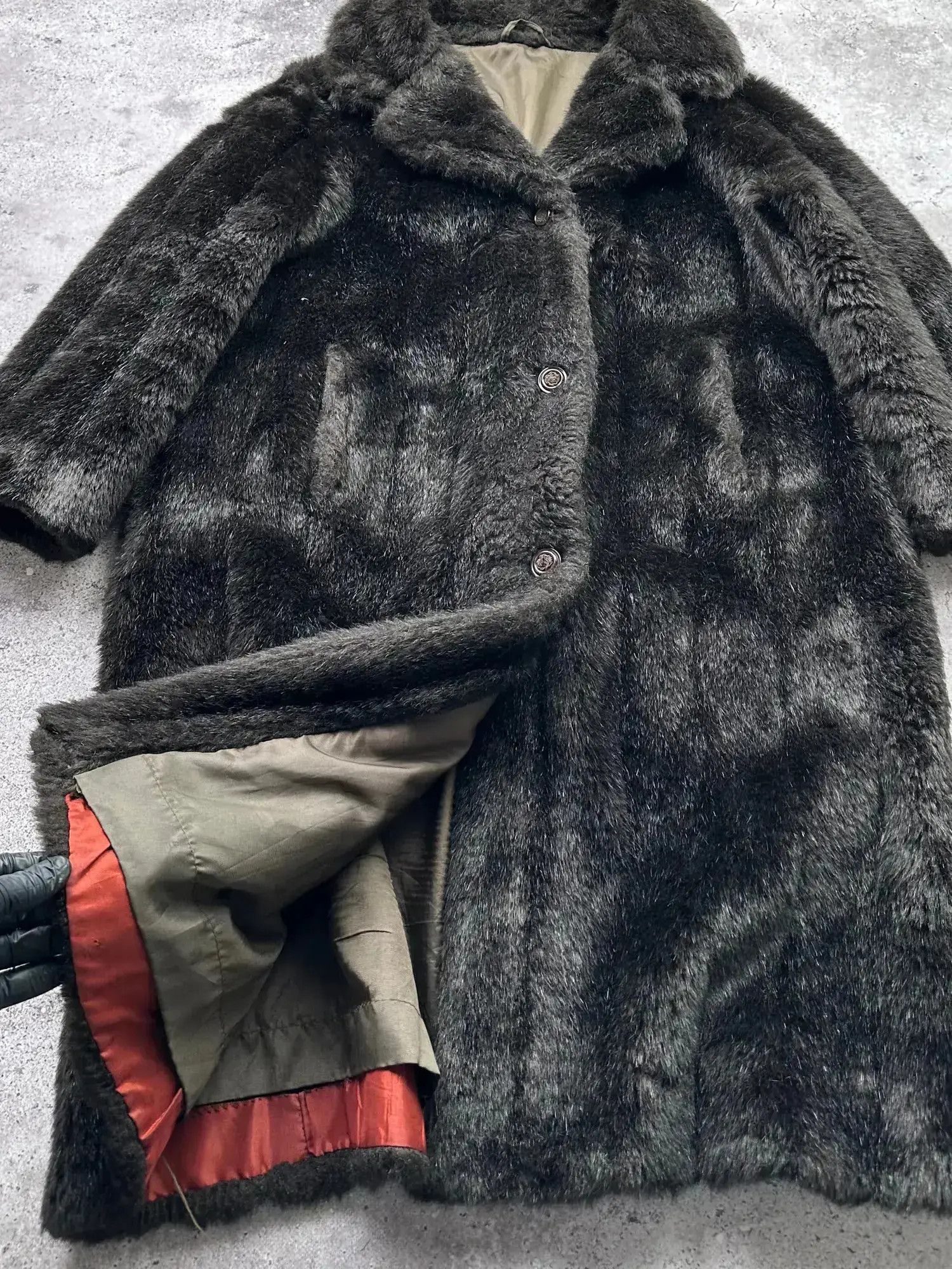 Japanese Brand Vintage Faux Fur Coat C153(V34) Size L / US 10 / IT 46 - 6 Thumbnail