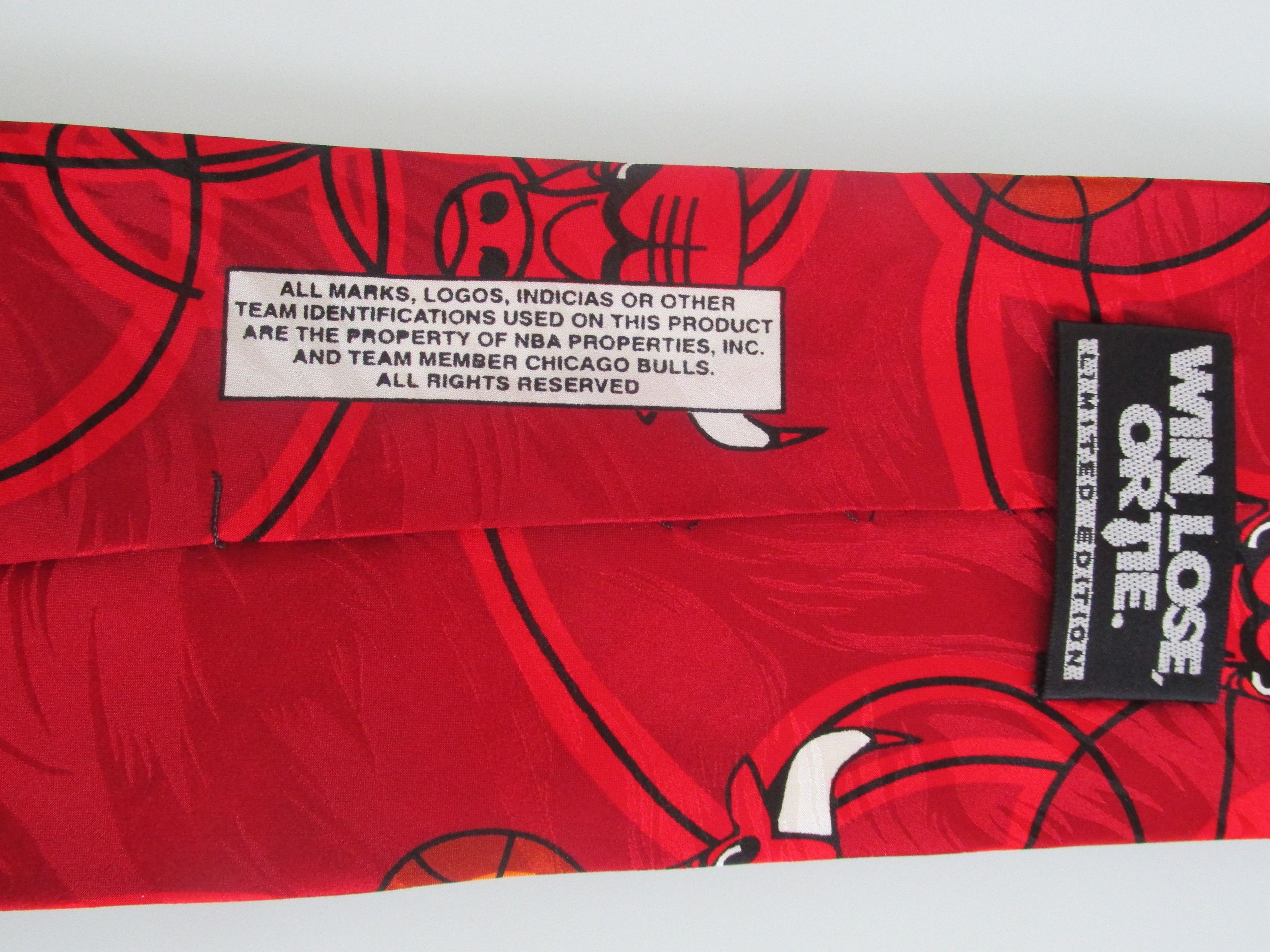 Other Chicago Bull 1996 Championship Commemorative Men's Silk Tie Size ONE SIZE - 6 Thumbnail