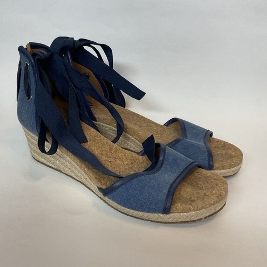 Ugg Ugg Amell Espadrille LaceUp Cork Wedge Sandal Women Size 9.5 Size US 9.5 / IT 39.5 - 10 Thumbnail