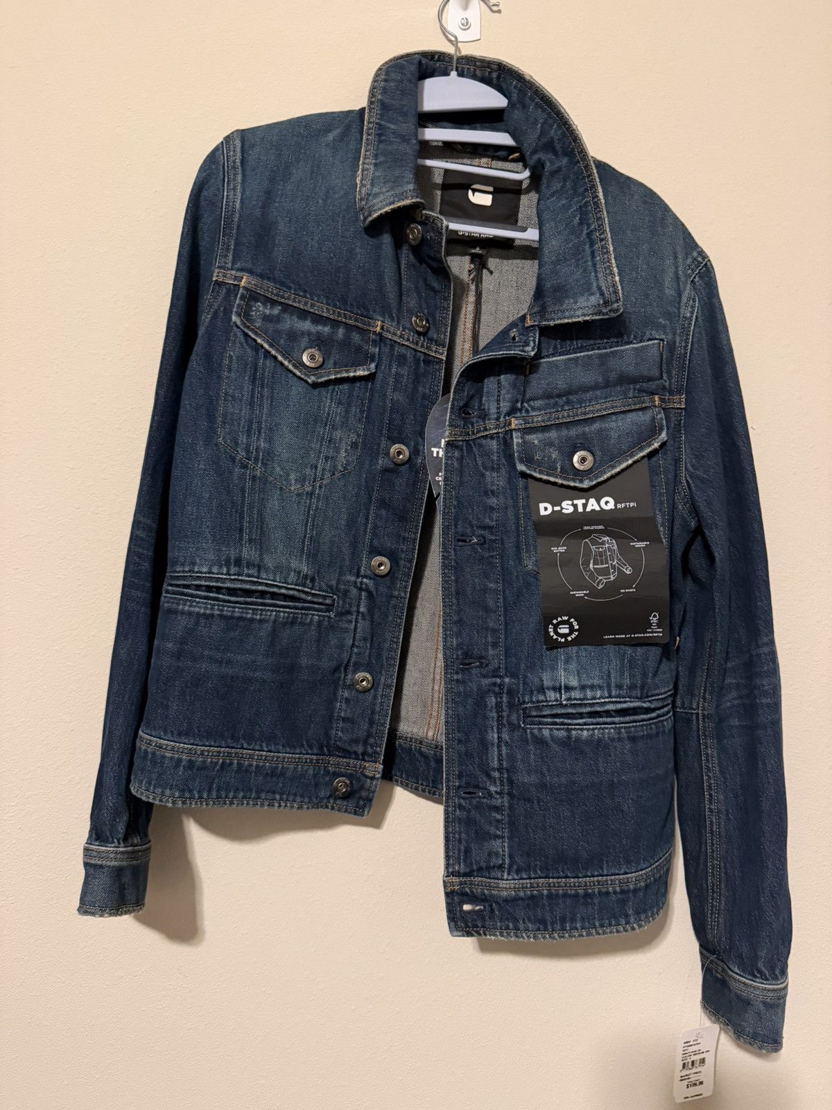 G-Star [BNWT] G-Star RAW Denim Jacket - Raw/Washed Blue (Size S) Size US S / EU 44-46 / 1 - 1 Thumbnail