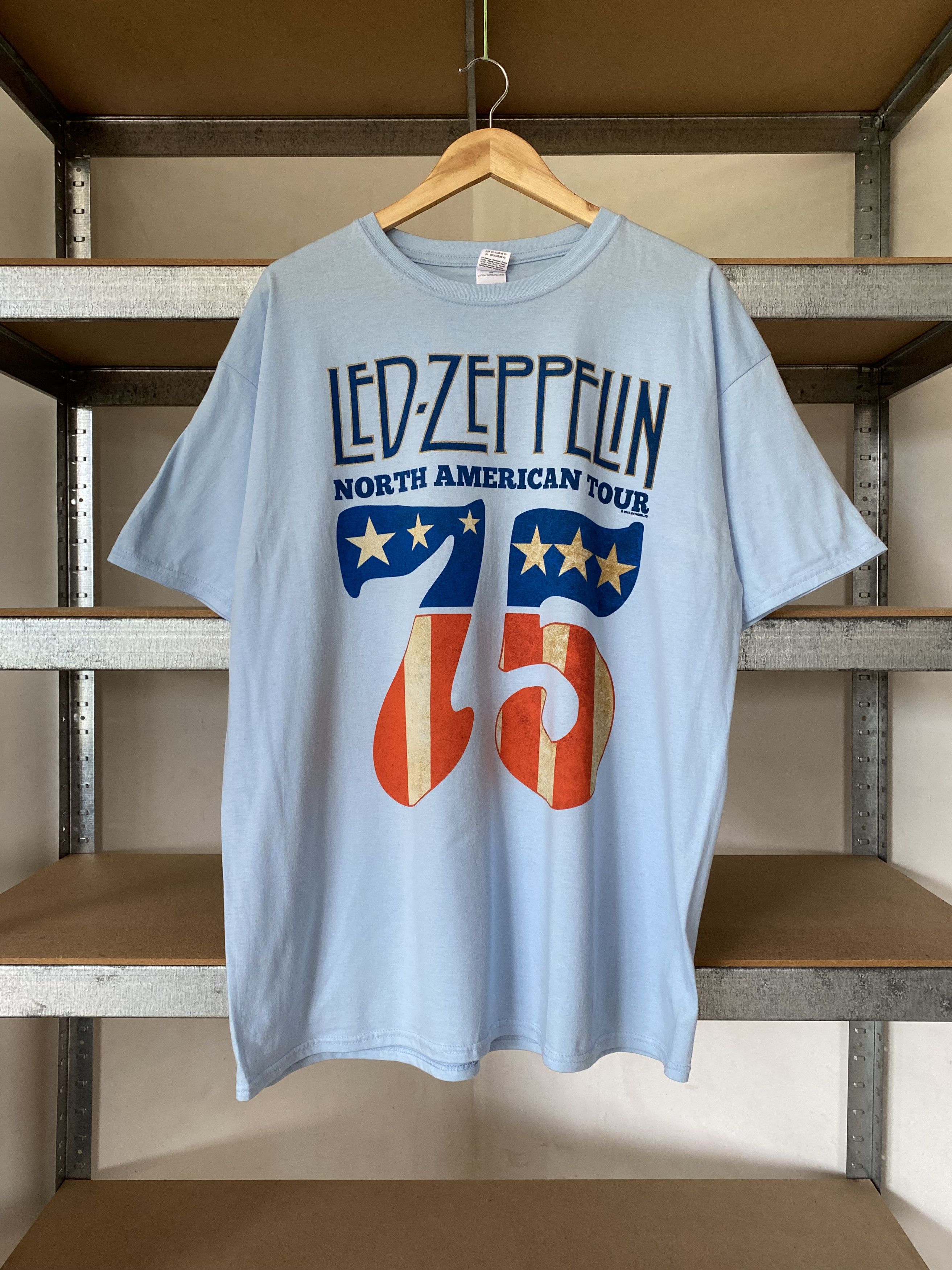 Band Tees Vintage 2014 Led Zeppelin North American Tour 75 T-shirt Size US XXL / EU 58 / 5 - 1 Thumbnail