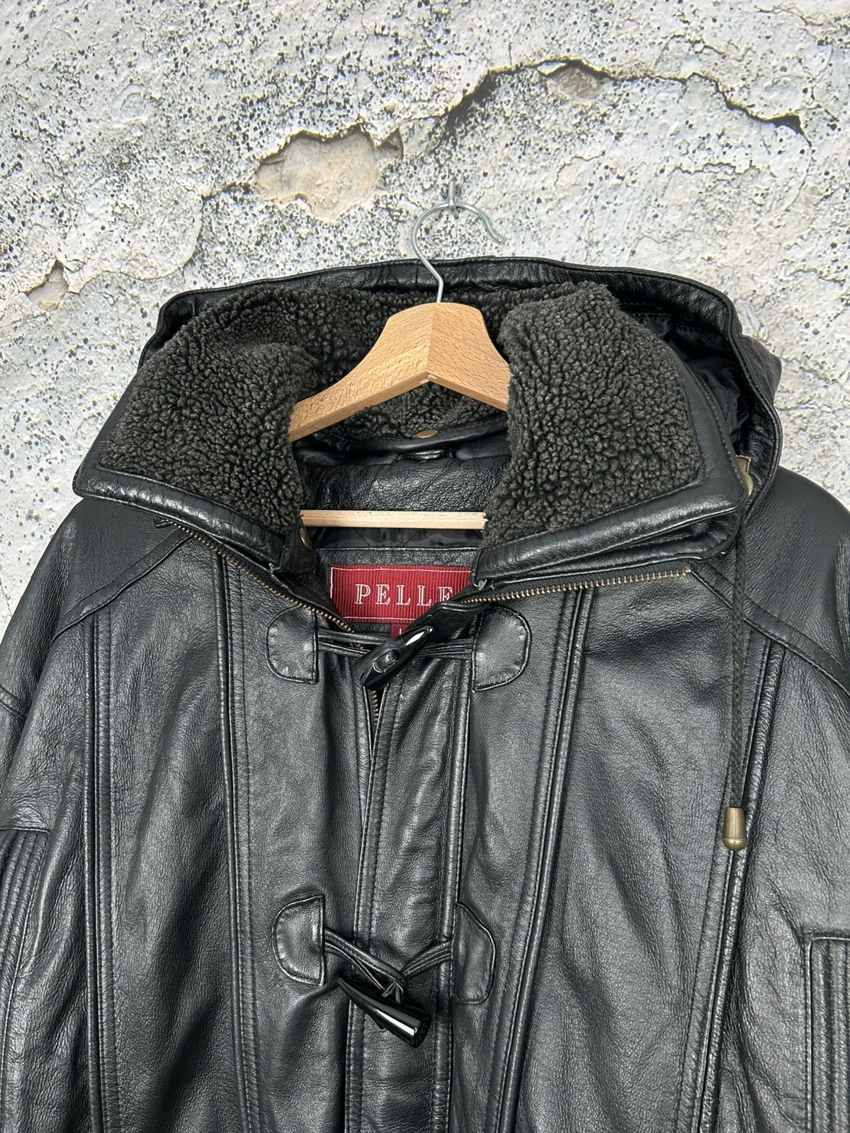 Genuine Leather Vintage Avant Garde Genuine Leather Jacket Heavy Coat Size US L / EU 52-54 / 3 - 3 Thumbnail