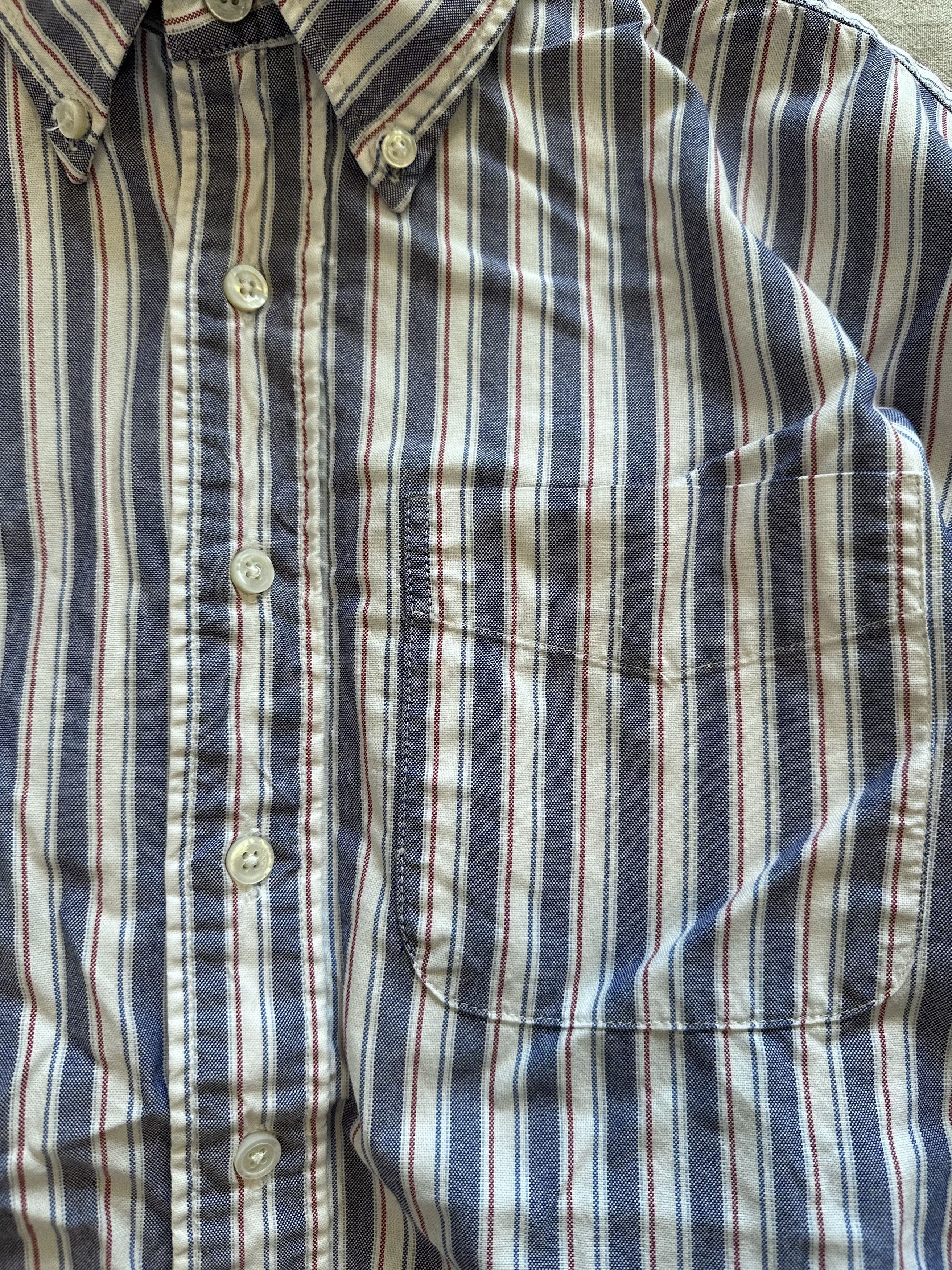 Engineered Garments 19 Century BD Oxford Shirt / White Blue Red Stripe Size US S / EU 44-46 / 1 - 9 Thumbnail