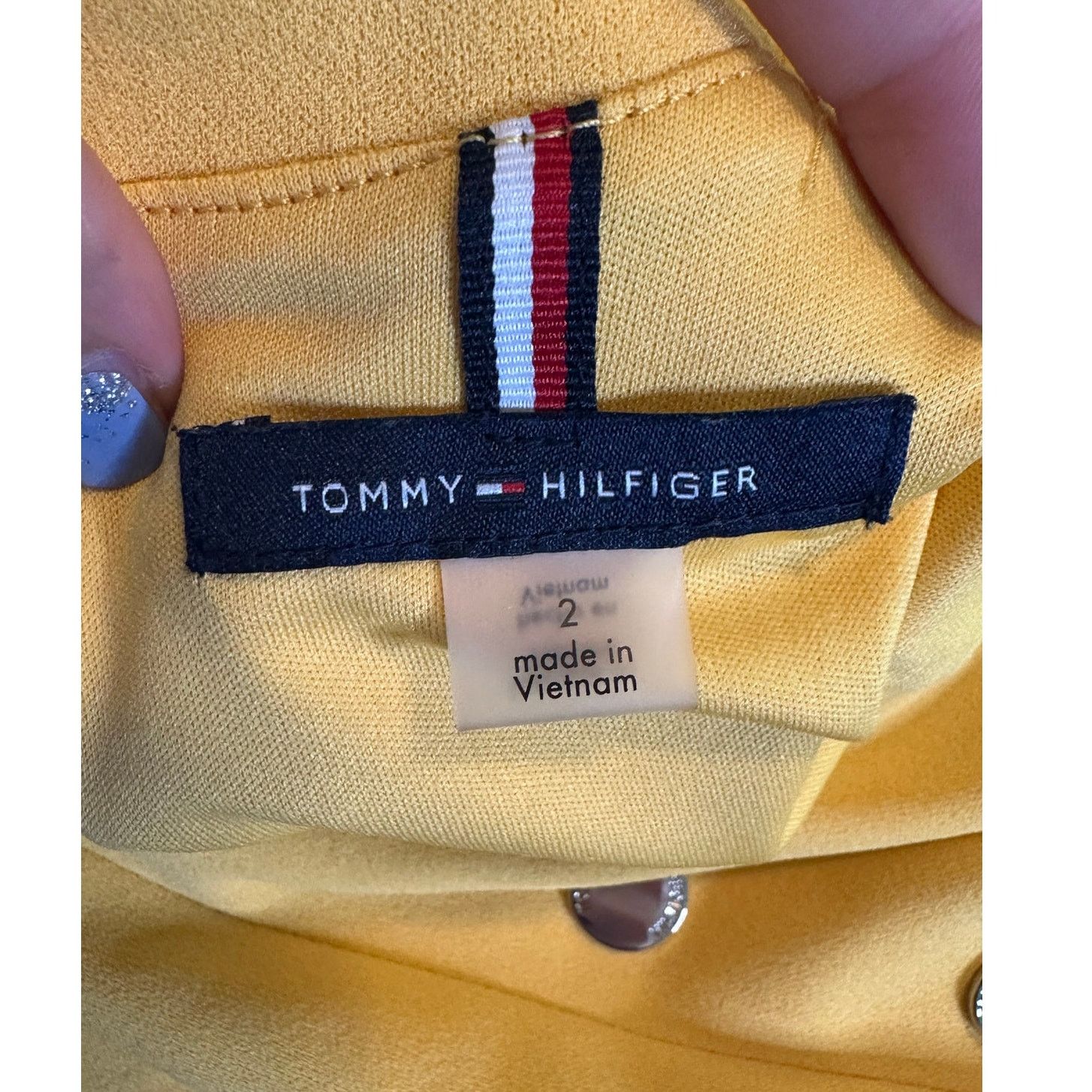 Tommy Hilfiger Tommy Hilfiger yellow crepe summer dress size 2 Size XS / US 0-2 / IT 36-38 - 3 Thumbnail