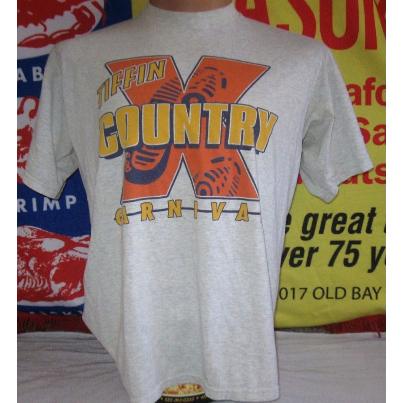 Fruit Of The Loom TIFFIN COUNTRY CARNIVAL vintage Shirt Mens XL Practice Y2K High SCHOOL OHIO Size US XL / EU 56 / 4 - 2 Thumbnail