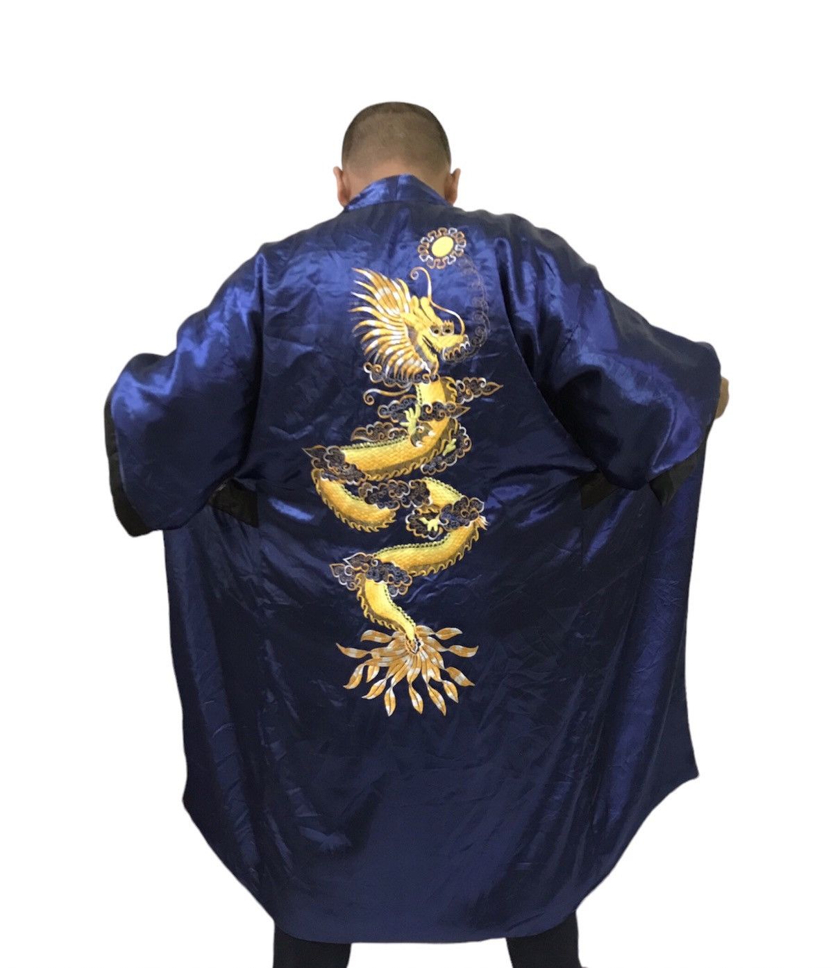Japanese Brand Vintage Pyajamas Silk Reversible Dragon Size US M / EU 48-50 / 2 - 2 Thumbnail