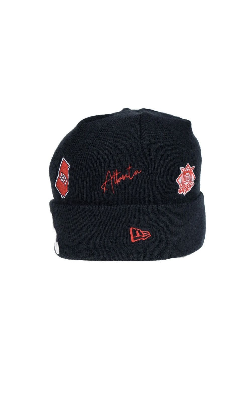 MLB × New Era New Era Braves MLB Cuffed Knit Beanie Size ONE SIZE - 3 Thumbnail