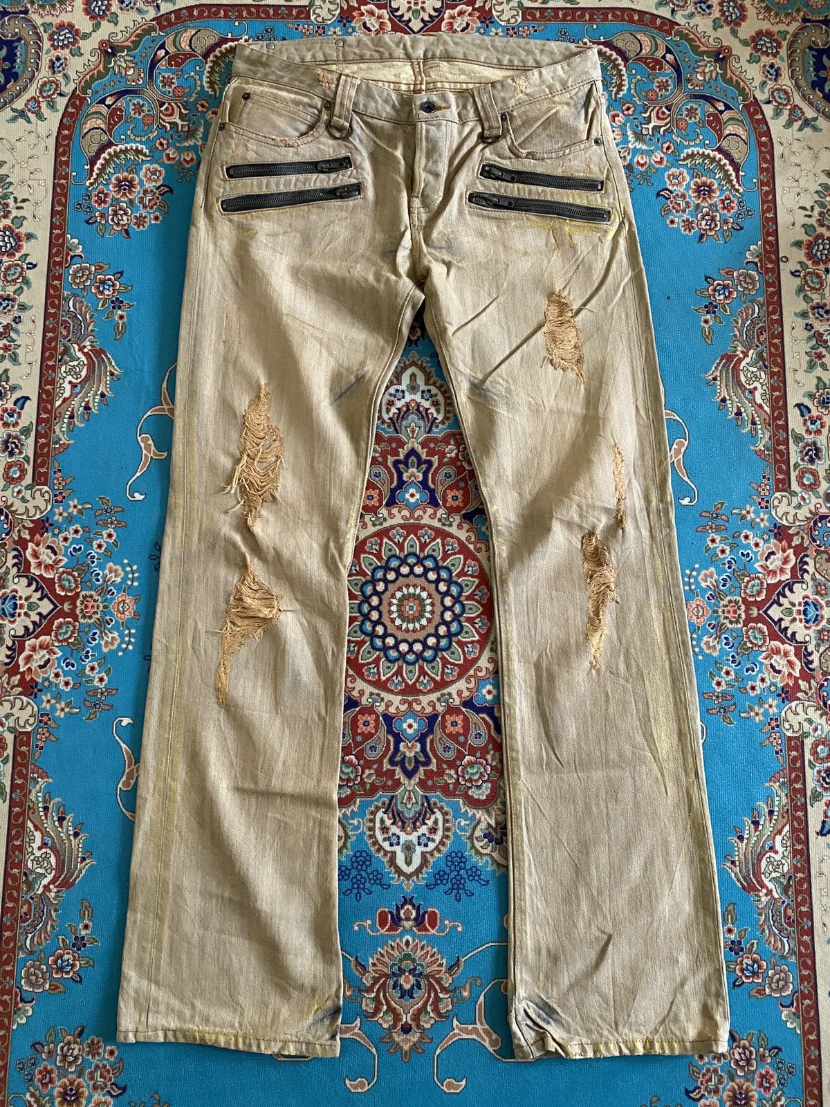 BUFFALO BOBS Japanese Brand Buffalo Multi Zipper Jeans Size US 32 / EU 48 - 2 Thumbnail
