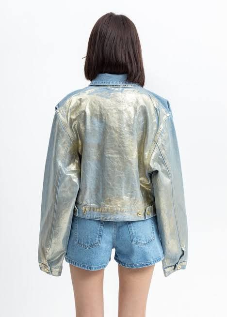 Y/Project Y/Project Metallic Foiled Denim Jacket Size M / US 6-8 / IT 42-44 - 4 Thumbnail