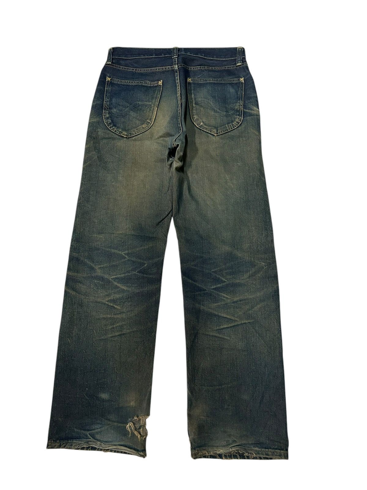 Japanese Brand × Kapital × Vintage Rusty SugarCane Selvedge Distressed Denim Jeans Size US 30 / EU 46 - 12 Thumbnail