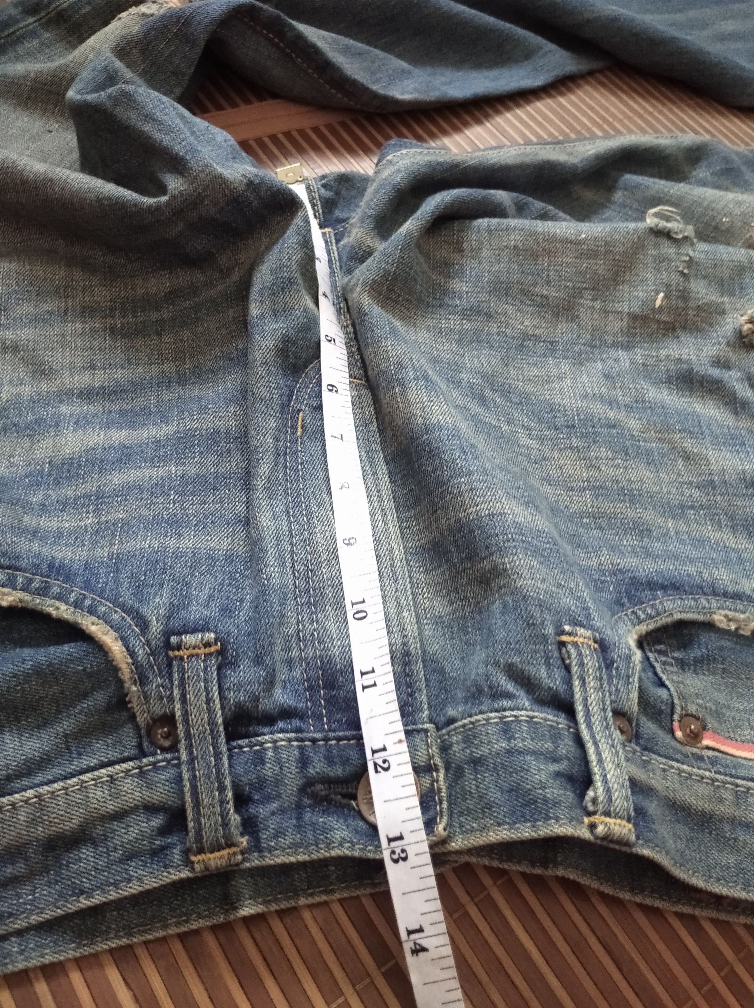 Edwin × Japanese Brand Vintage 90s Edwin 505zx Selvedge Distressed Denim Jeans Size US 34 / EU 50 - 14 Thumbnail