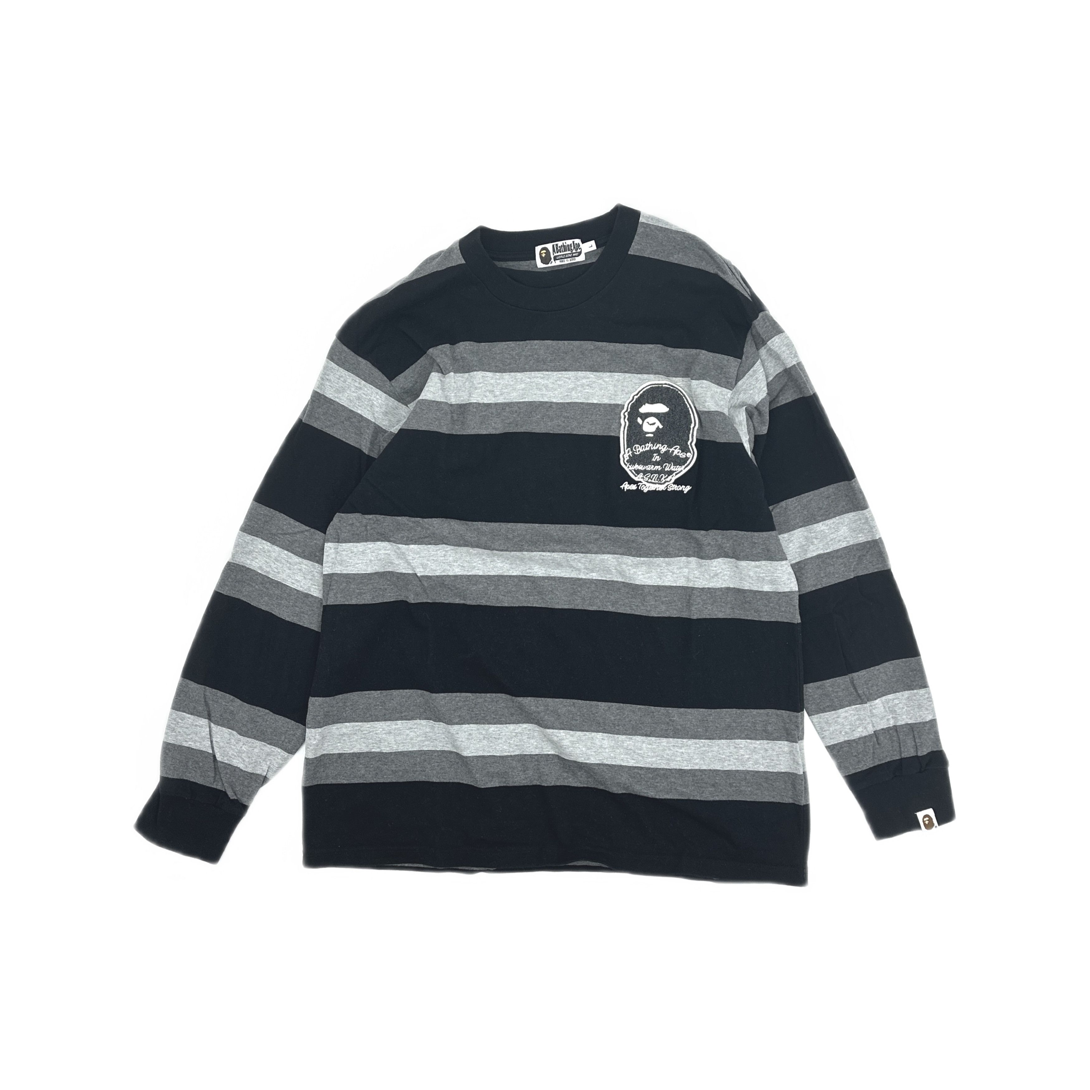 Bape A Bathing Ape Striped Graphic Long Sleeve T-Shirt Size L Size US L / EU 52-54 / 3 - 1 Thumbnail