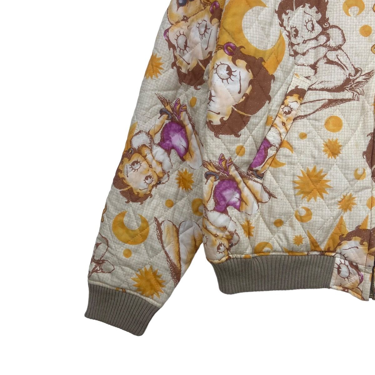 Cartoon Network Vintage Betty Boop Full Print Quilted Bomber Style Jacket Size L / US 10 / IT 46 - 4 Thumbnail
