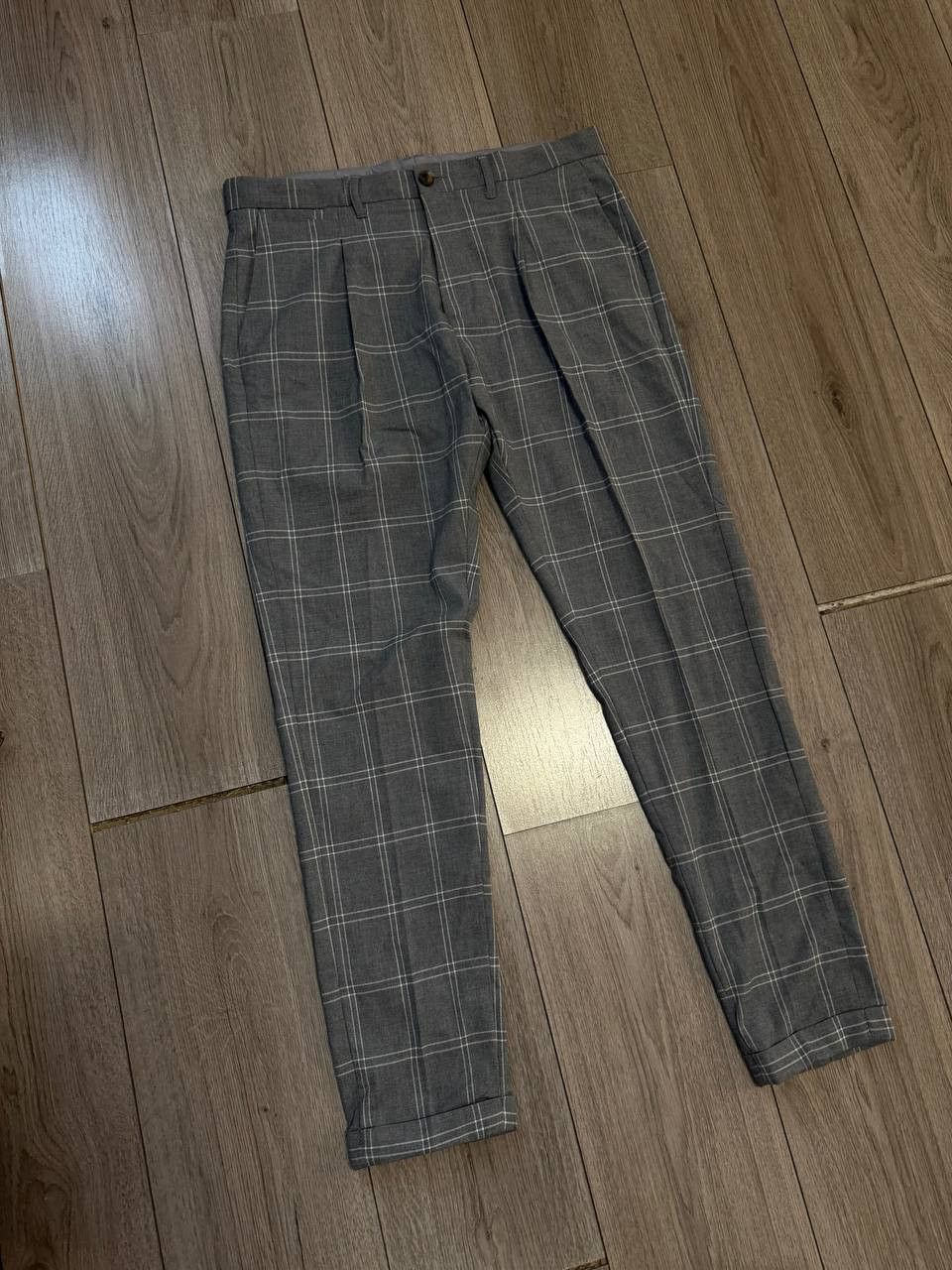 Other piazaitalia trousers men size 48 slim fit gray/white check Size US 32 / EU 48 - 2 Thumbnail