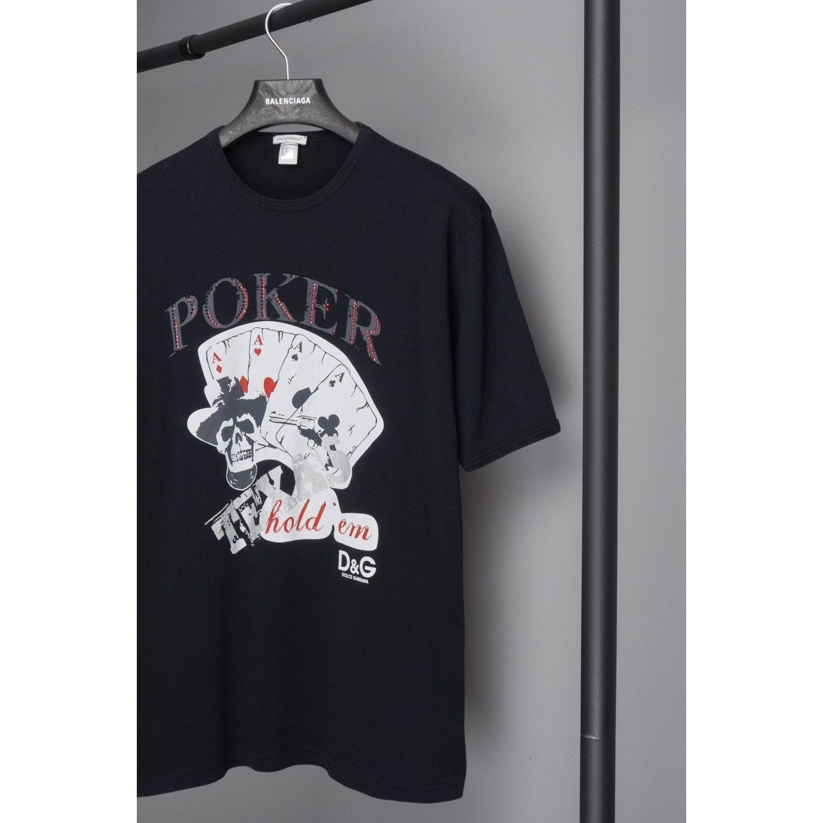Dolce & Gabbana Dolce gabbana poker logo black tee shirt Size US M / EU 48-50 / 2 - 3 Thumbnail