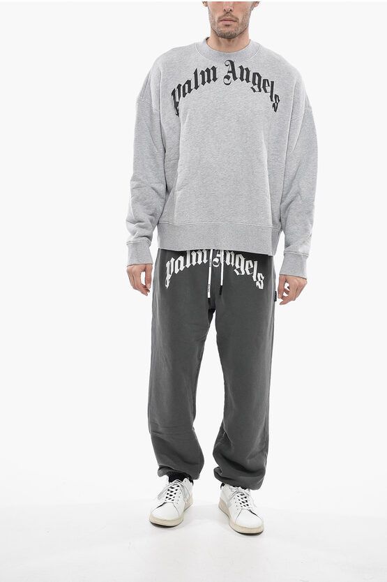 Palm Angels o1y0325 Logo Crewneck Sweatshirt in Grey Size US XS / EU 42 / 0 - 4 Thumbnail