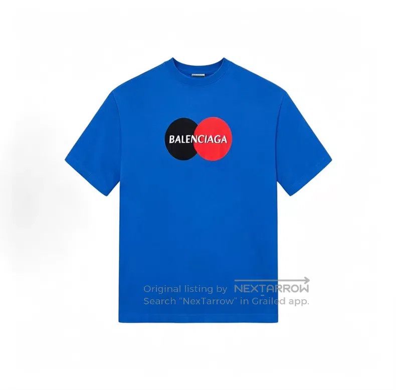 Balenciaga Balenciaga Red and Black Circle Retro Printed Short Sleeve Size US L / EU 52-54 / 3 - 6 Thumbnail