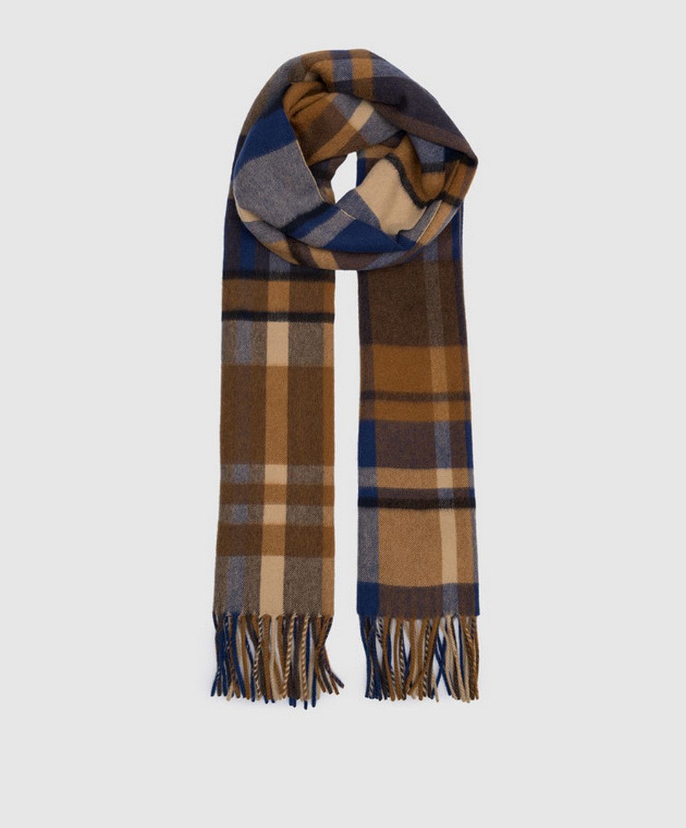 Loro Piana LORO PIANA Grande College brown checkered cashmere scarf Size ONE SIZE - 1 Thumbnail