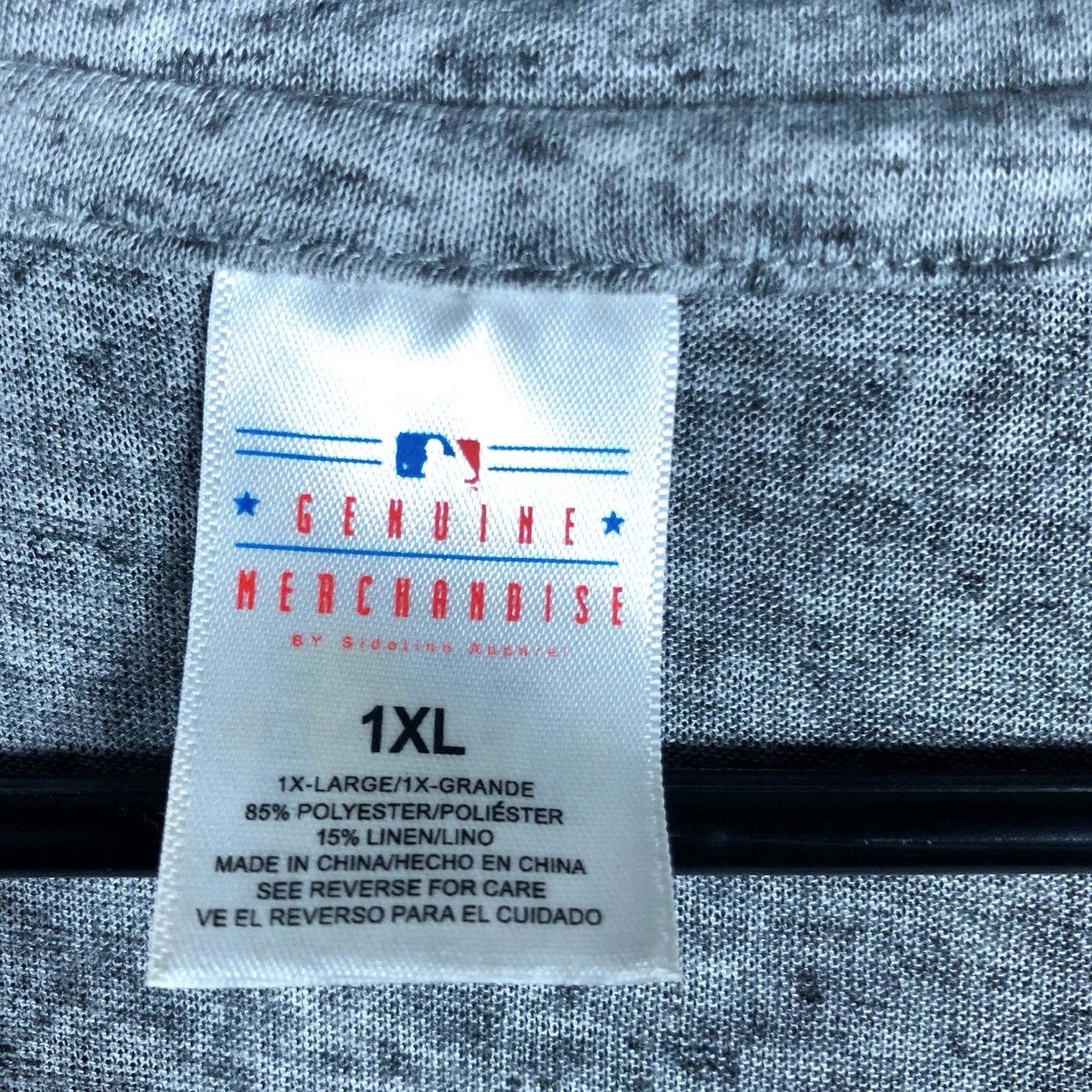 Vintage Genuine Merchandise Womens Shirt Gray V Neck Chicago Cubs Linen Blend 1X Size XL / US 12-14 / IT 48-50 - 4 Thumbnail