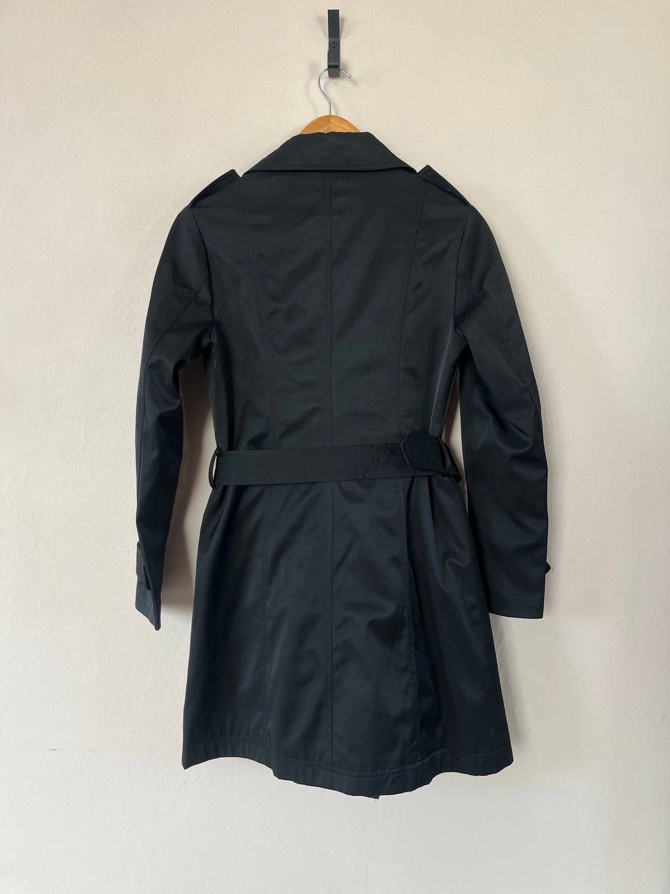 Max Mara MaxMara Women's Black Belted Double-Breasted Trench Coat Size M / US 6-8 / IT 42-44 - 8 Thumbnail