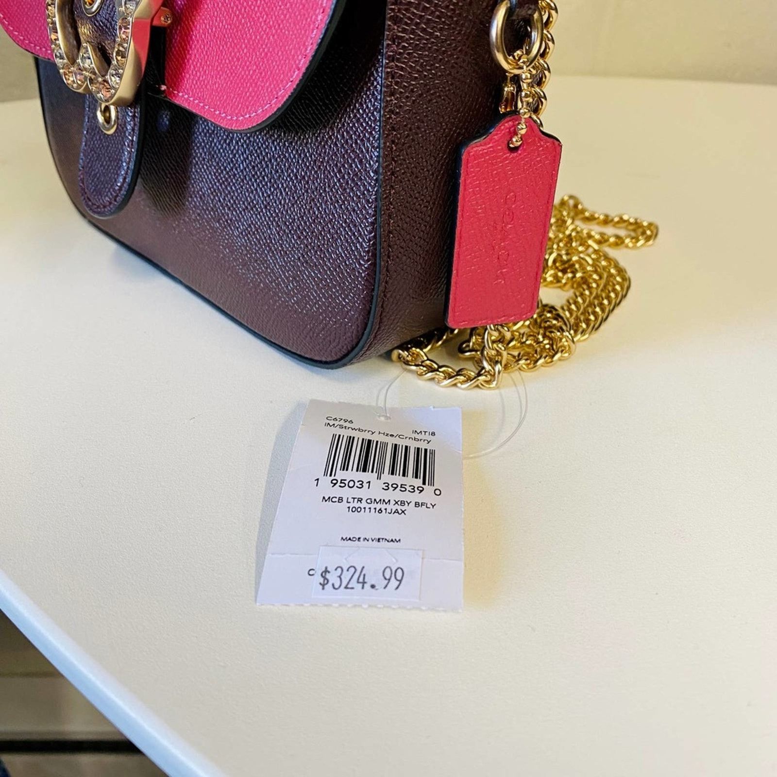 Coach Coach C6796 Gemma Crossbody In Colorblock Strwbrry Size ONE SIZE - 7 Thumbnail