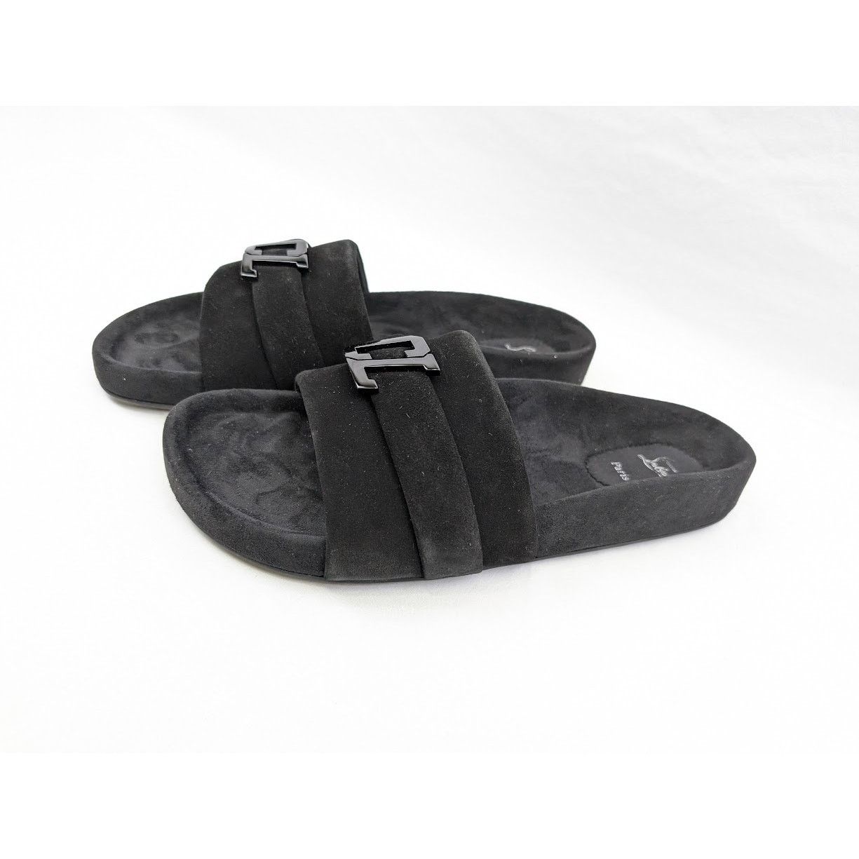 Christian Louboutin o1rshd1 Crosta Varsimule Bizz Flat in Black Size US 11 / EU 44 - 18 Thumbnail