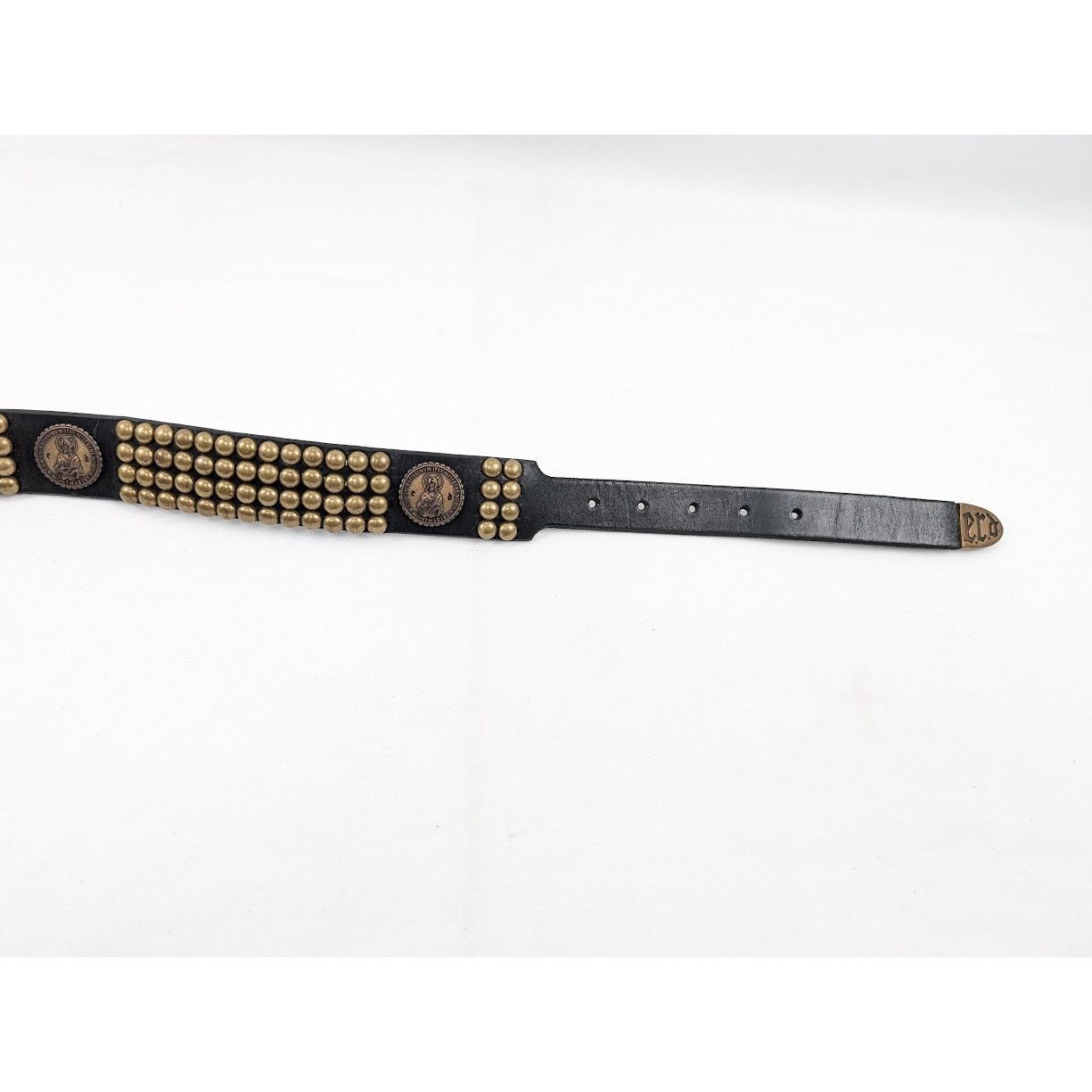 Enfants Riches Deprimes o1rshd1 Size: 90 / Antique Brass Jesus Coin Belt Black/Brass Size 36 - 10 Thumbnail