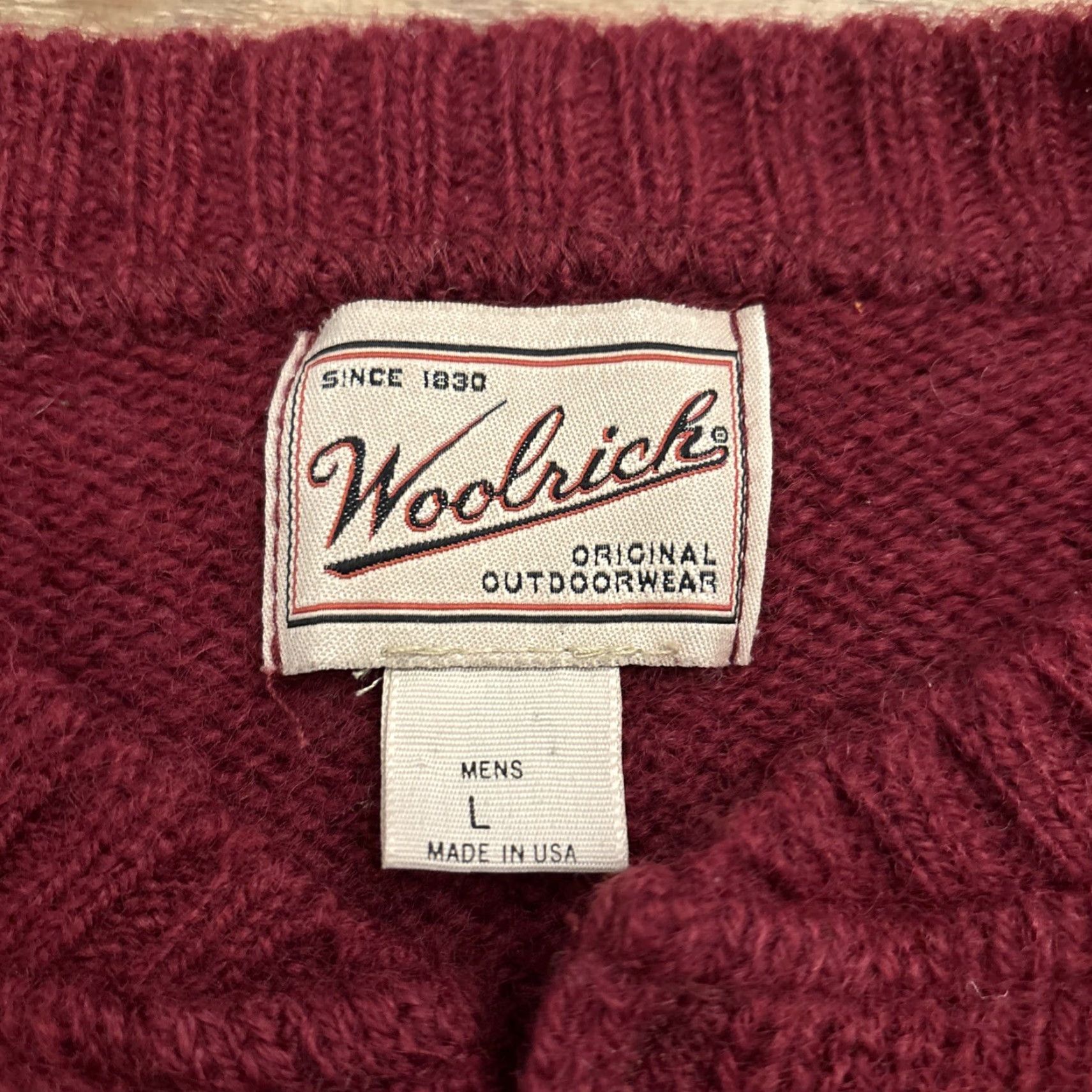 Vintage VINTAGE Woolrich Wool Blend Pullover Sweater Red Size L Mens Size US L / EU 52-54 / 3 - 4 Thumbnail