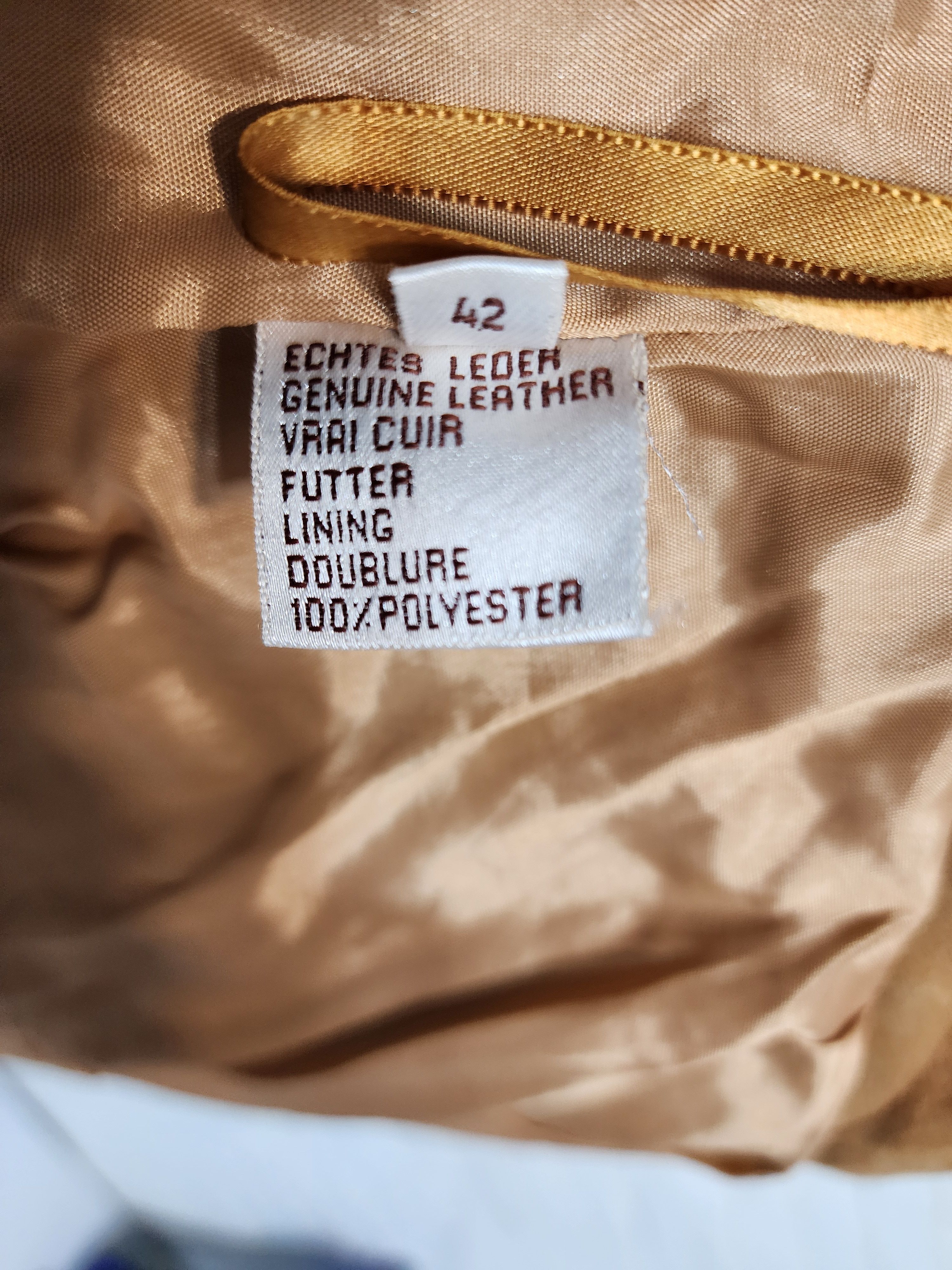 Genuine Leather Brown Suede Leather Skirt Size 33" - 10 Thumbnail