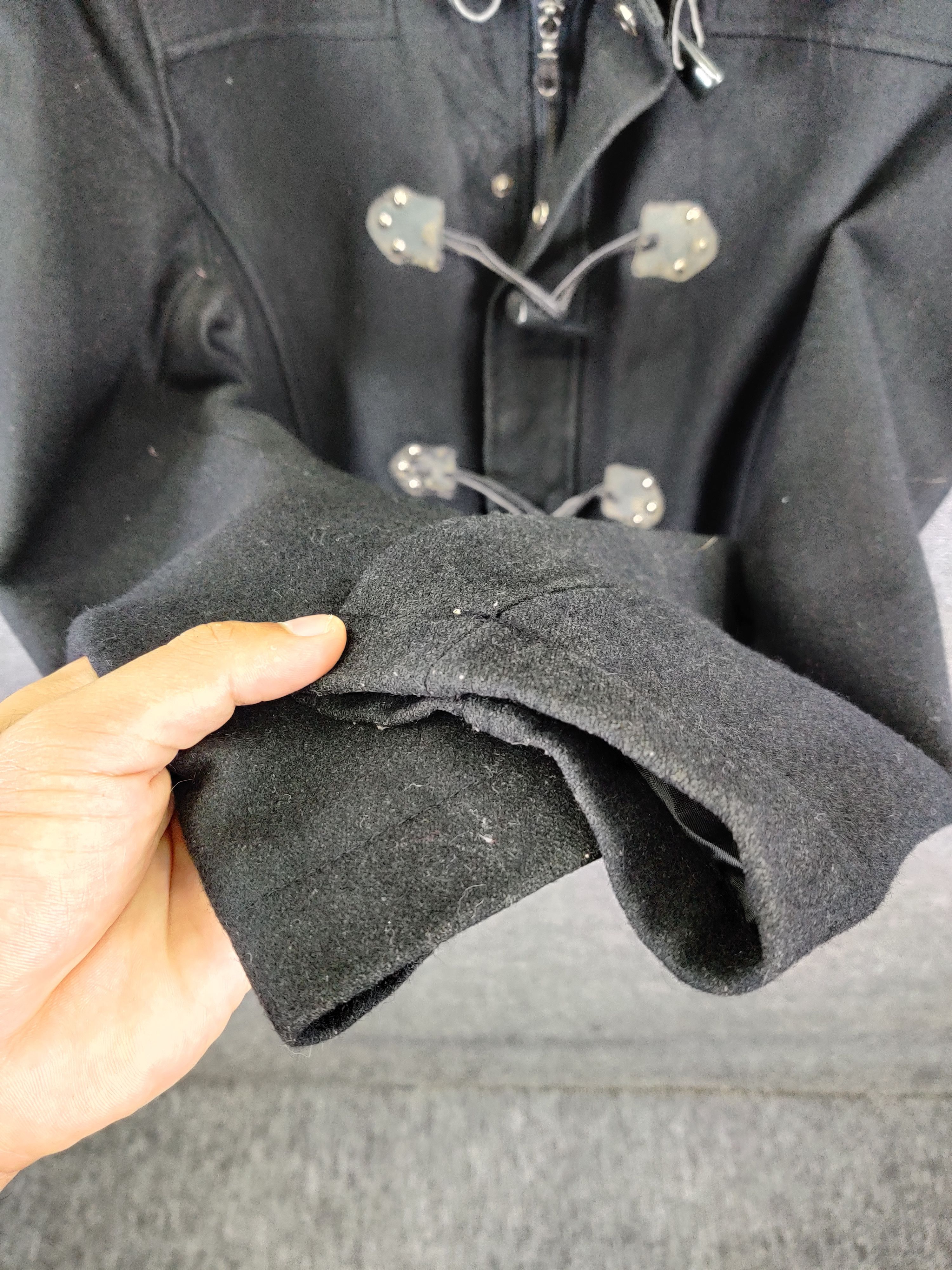 In The Attic Vintage In The Attic Wool Duffle Fur Hooded Coat Size US L / EU 52-54 / 3 - 14 Thumbnail