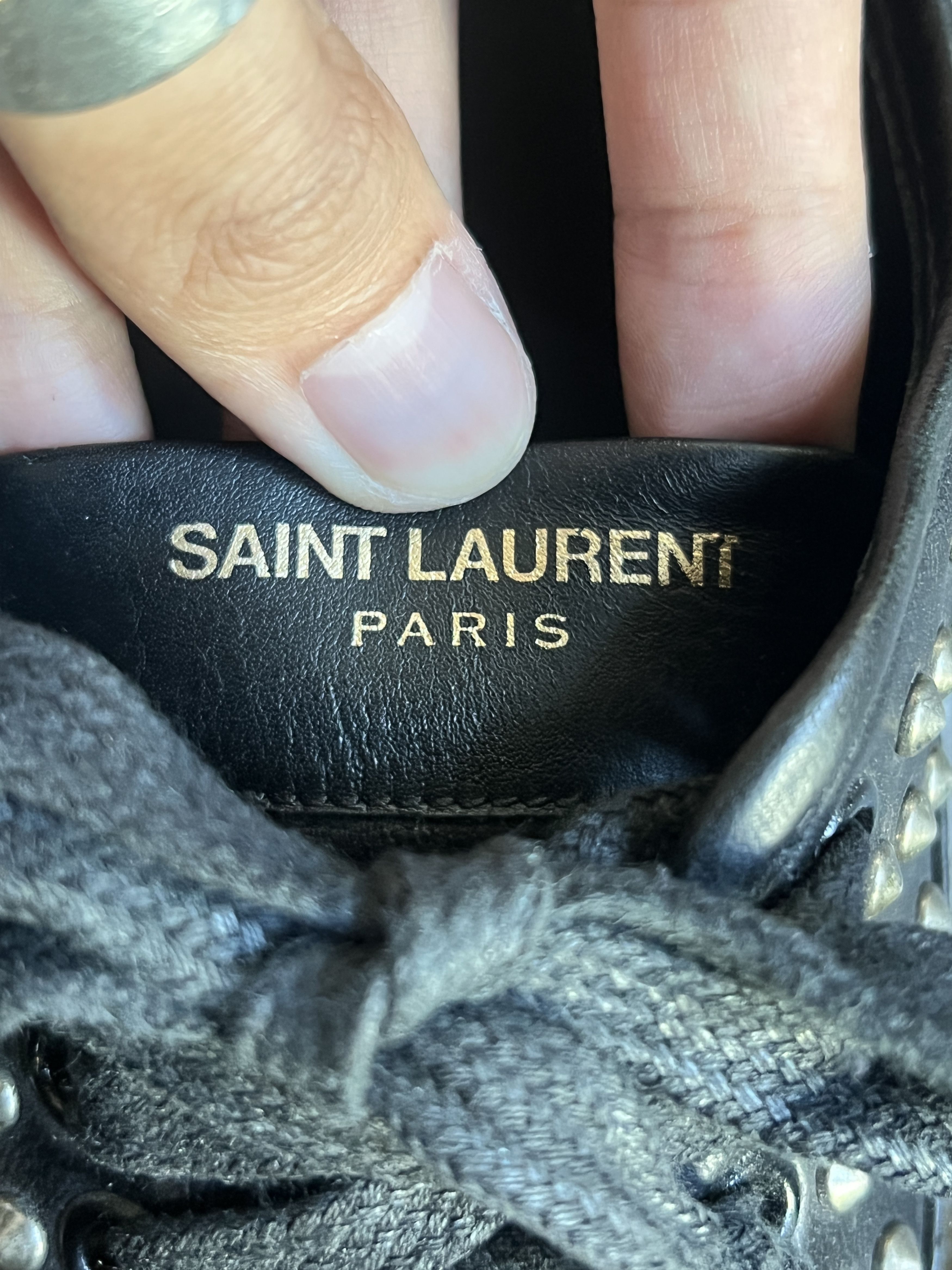 Saint Laurent Paris Saint Laurent Studded Leather Sneakers Black EU41 Size US 8 / EU 41 - 8 Thumbnail