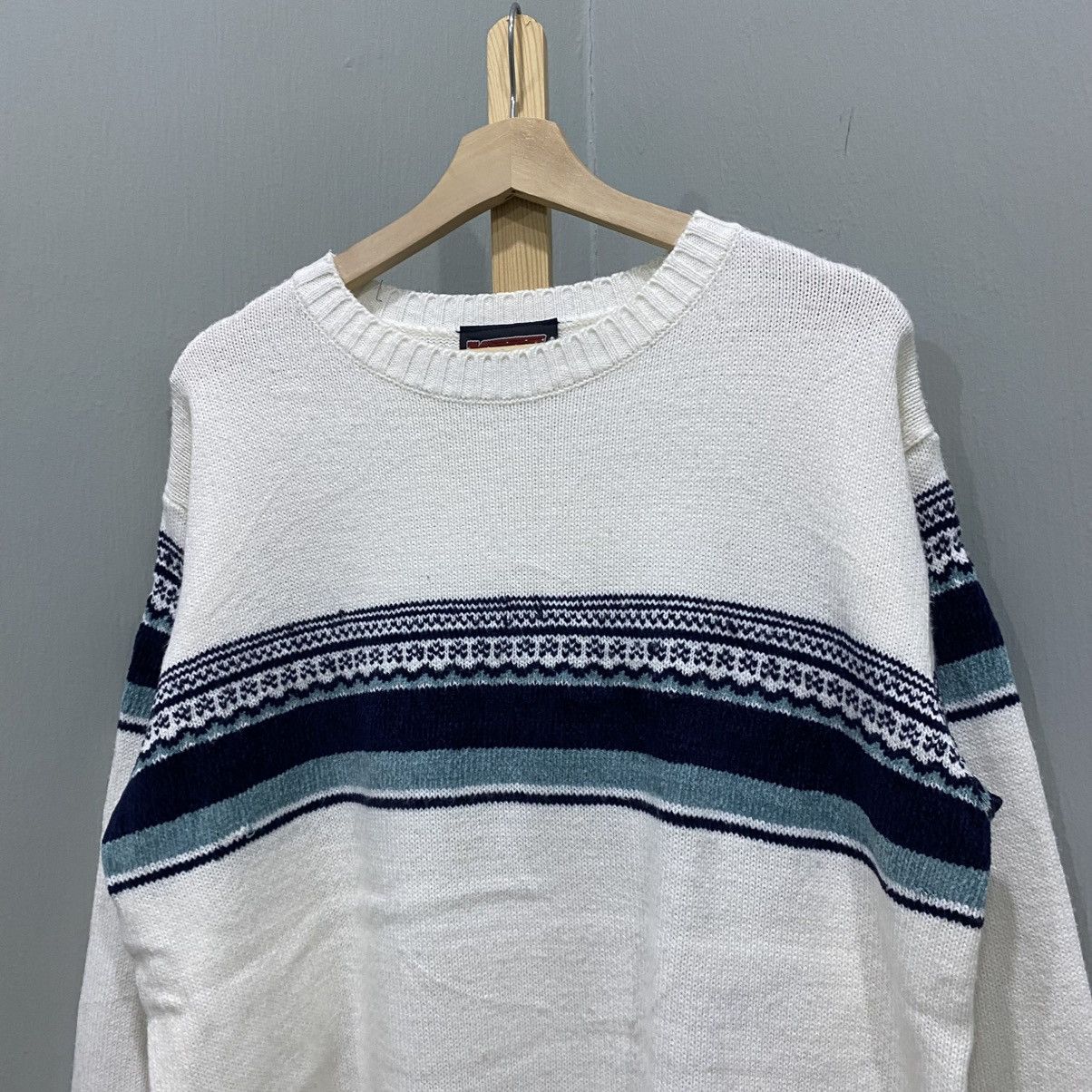 Vans VINTAGE VANS Skateboard Heavy Knit Sweater 90s Y2K Skate Size US L / EU 52-54 / 3 - 3 Thumbnail