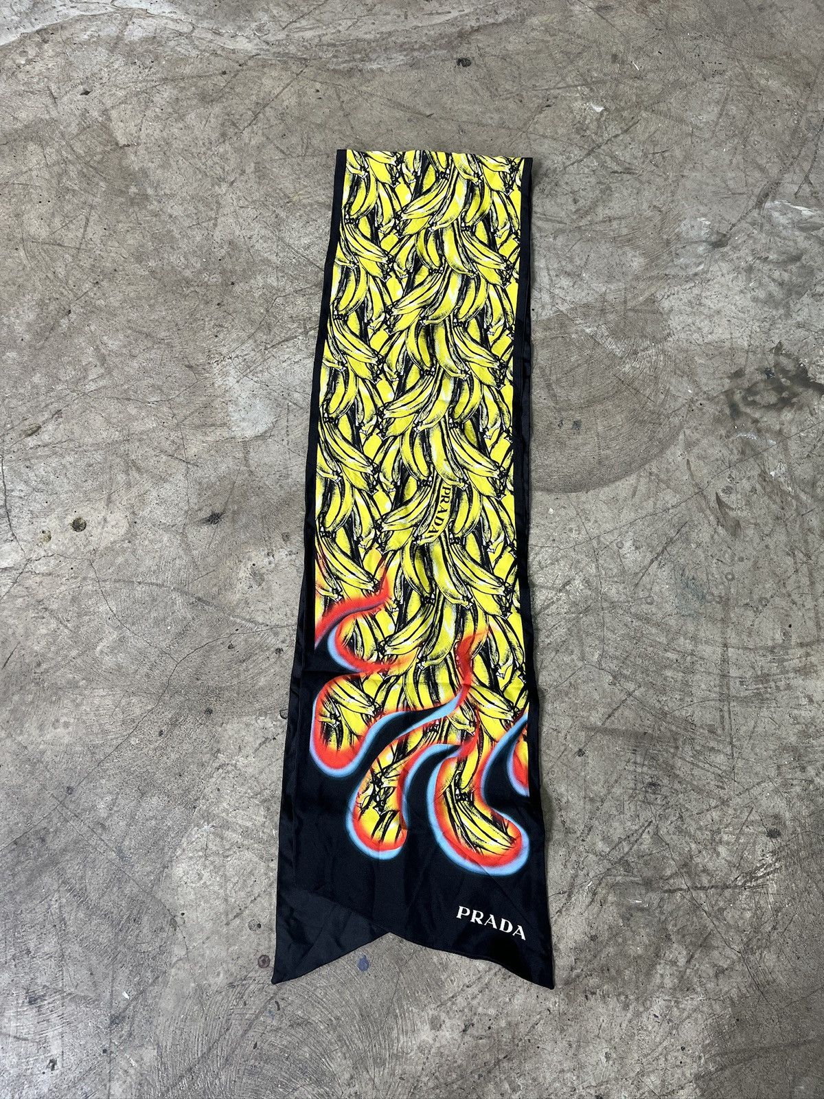 Prada Prada Bananas Printed Silk Scarf (unisex) Size ONE SIZE - 4 Thumbnail
