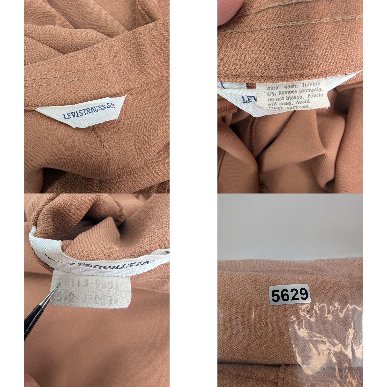 Levi's Vintage Levi's Wide Leg Pants 34 Regular Brown Disco 70s 80s Scovill High Rise Trouser Men’s Girls? Size 24" / US 00 / IT 34 - 10 Thumbnail