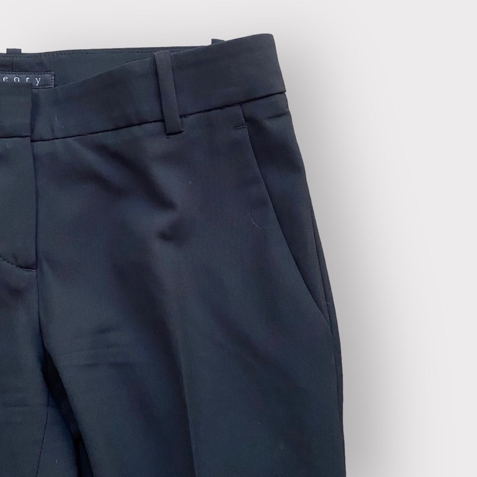 Theory Theory Demitria 4 Stretch-Wool Flared Pants Black Size 24" / US 00 / IT 34 - 5 Thumbnail
