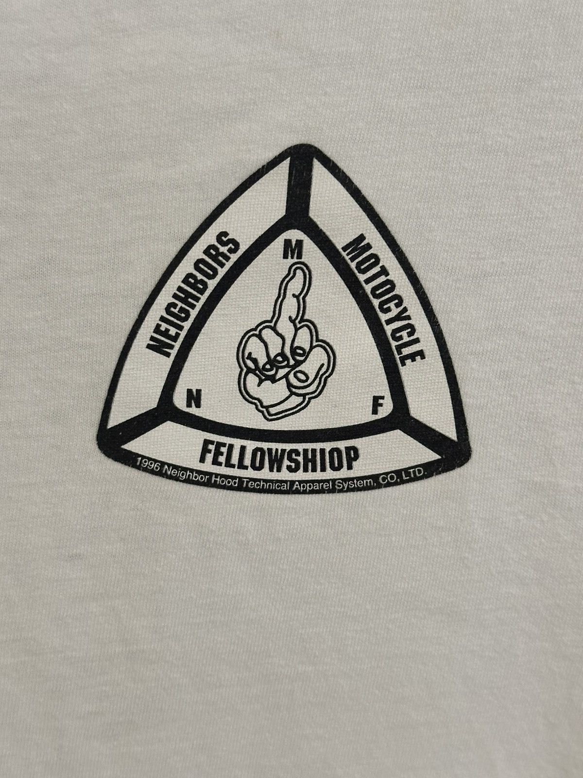 Neighborhood Neighbors Motorcycle Fellowship white t-shirt . Size US M / EU 48-50 / 2 - 3 Thumbnail