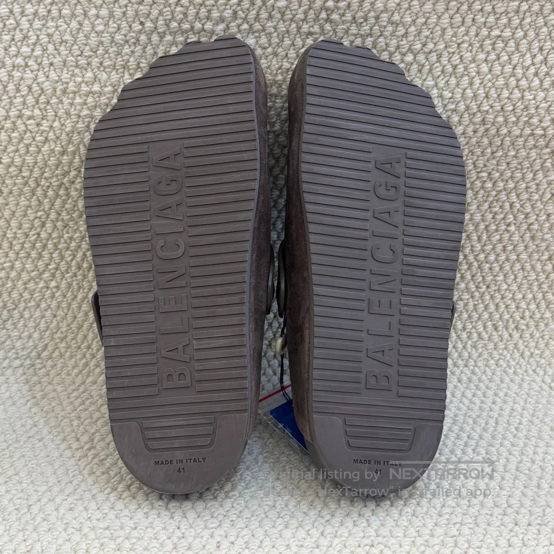 Balenciaga brown suede slip. Size US 10 / EU 43 - 6 Thumbnail