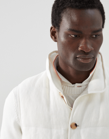 o1la1rc1a0325 Goose Vest in White