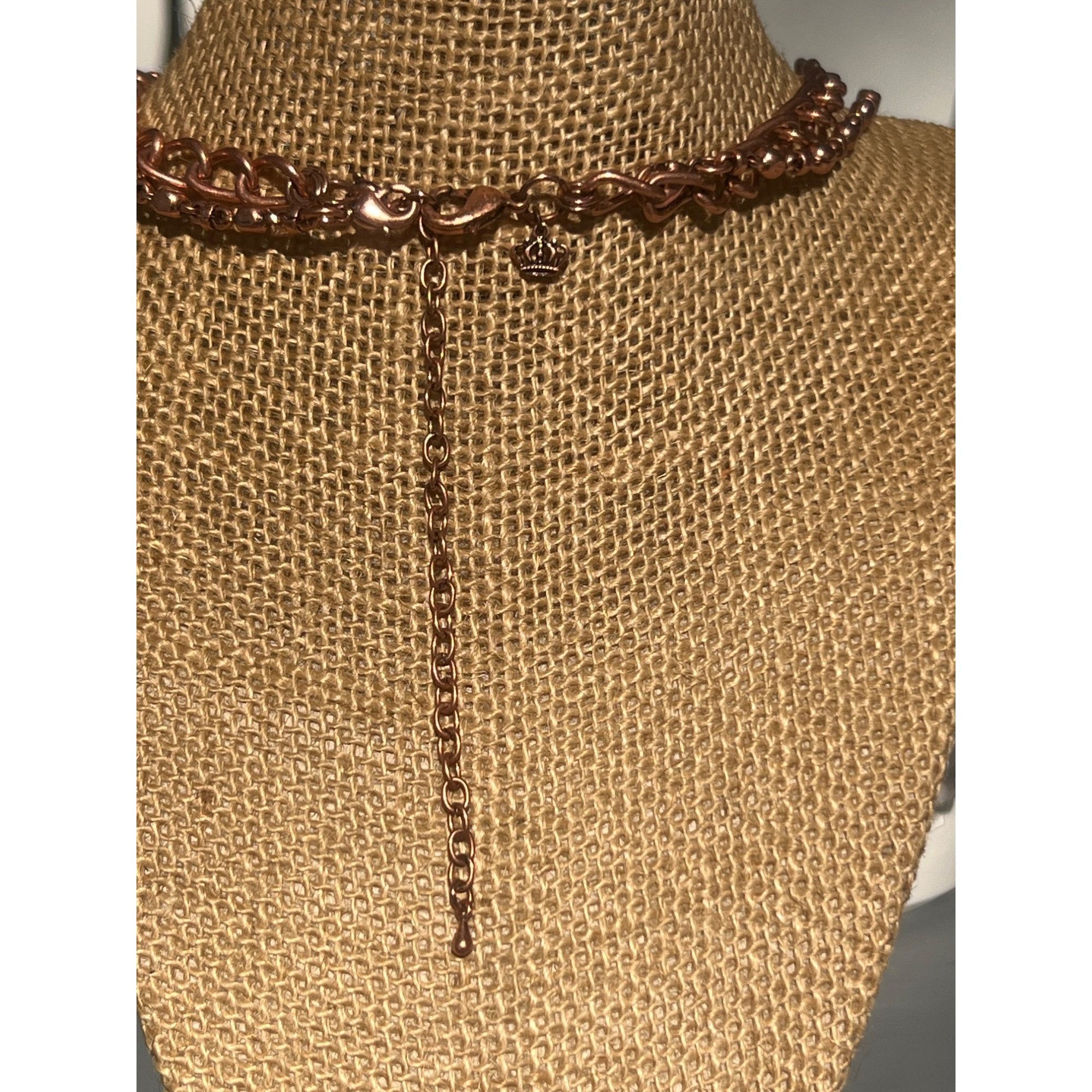 Juicy Couture Juicy Couture Copper Tone Necklace Double Strand Blue Green Size ONE SIZE - 3 Thumbnail