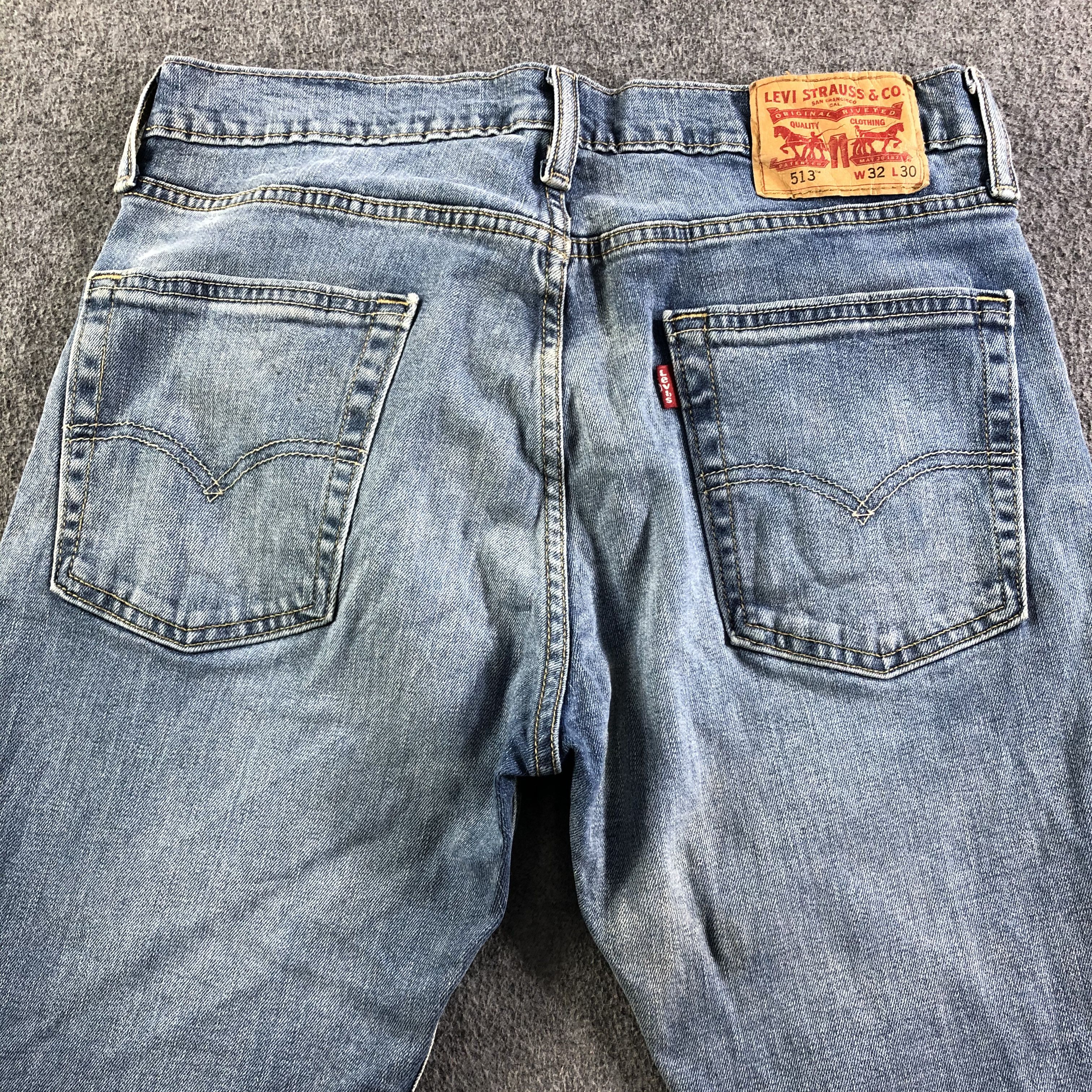Levi's Vintage Blue Wash Levis 513 Jeans-J3510 Size 32" / US 10 / IT 46 - 4 Thumbnail