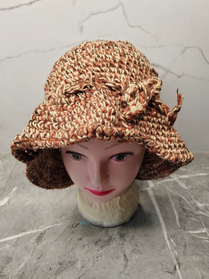 Japanese Brand Knit Handmade Bucket Hat Size ONE SIZE - 3 Thumbnail