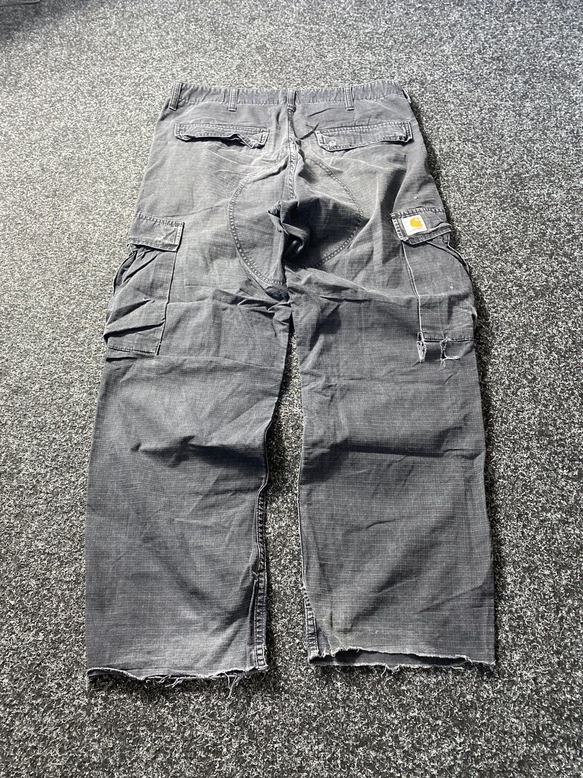 Carhartt 🔥Vntg Carhartt Distressed Ripped Hard Work Cargo Pants Mens Size US 32 / EU 48 - 15 Thumbnail