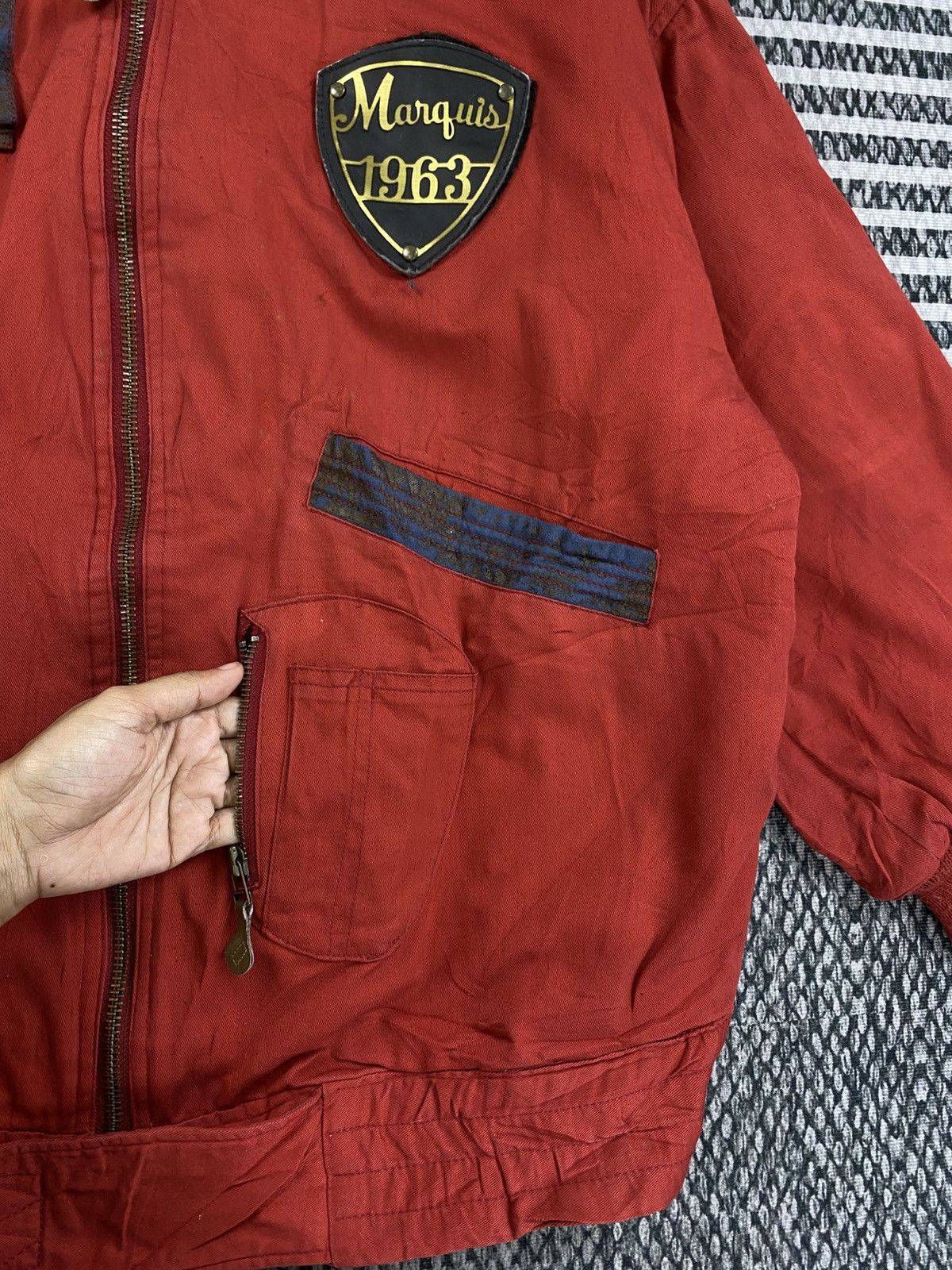 Japanese Brand Vintage Marquis 1963 Casual Fashion Cotton Bomber Jacket Size US XL / EU 56 / 4 - 7 Thumbnail